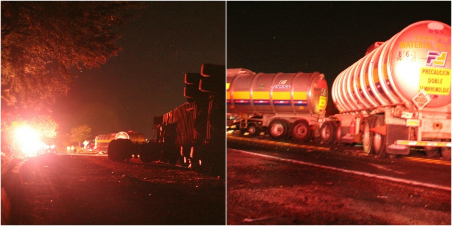 Chocan tráiler y pipa en la autopista La Pera-Cuautla; un hombre falleció