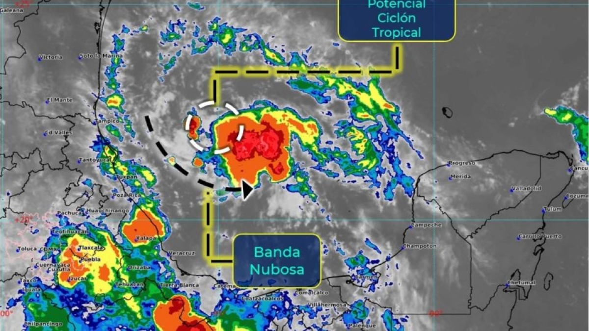 Ciclón Tropical "Cuatro" amenaza el occidente del Golfo de México; extrema precauciones