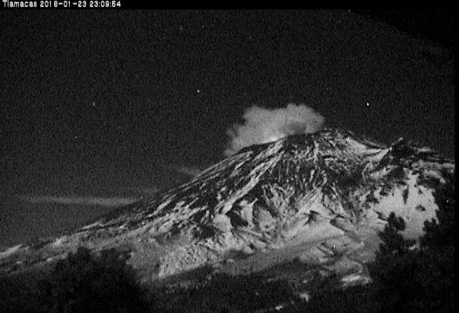 Se incrementa actividad en el volcán Popocatépetl