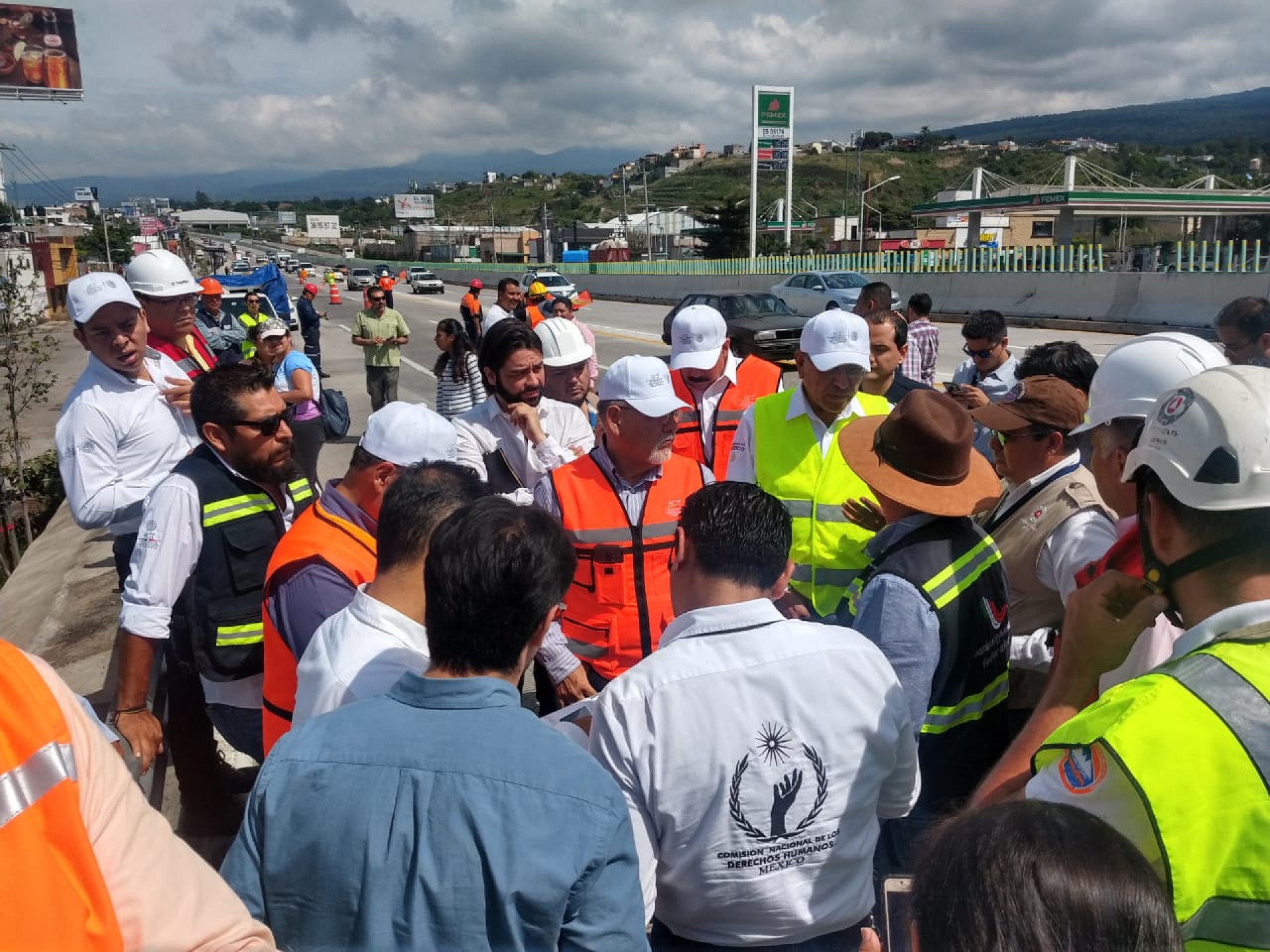 Visitadores de CNDH, autoridades estatales y de SCT realizan recorrido en paso exprés
