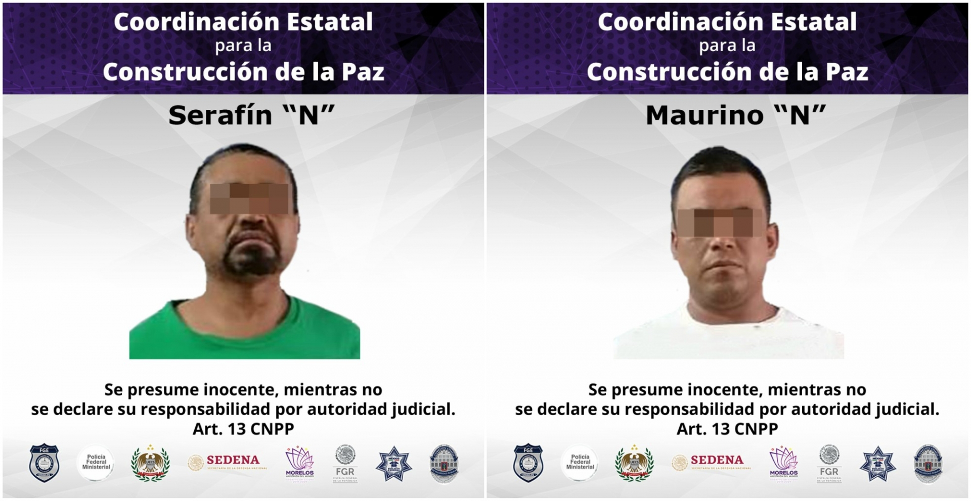 Detienen a dos probables implicados en homicidio de custodio del CEMPLA