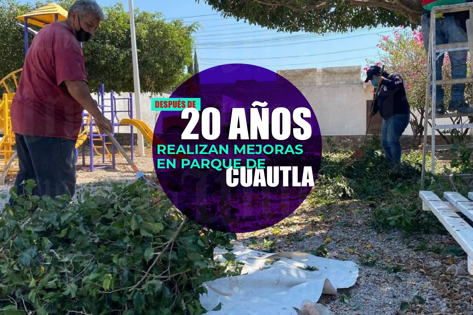 Realizan mejoras en parque infantil de la Ampliación Sur Galeana