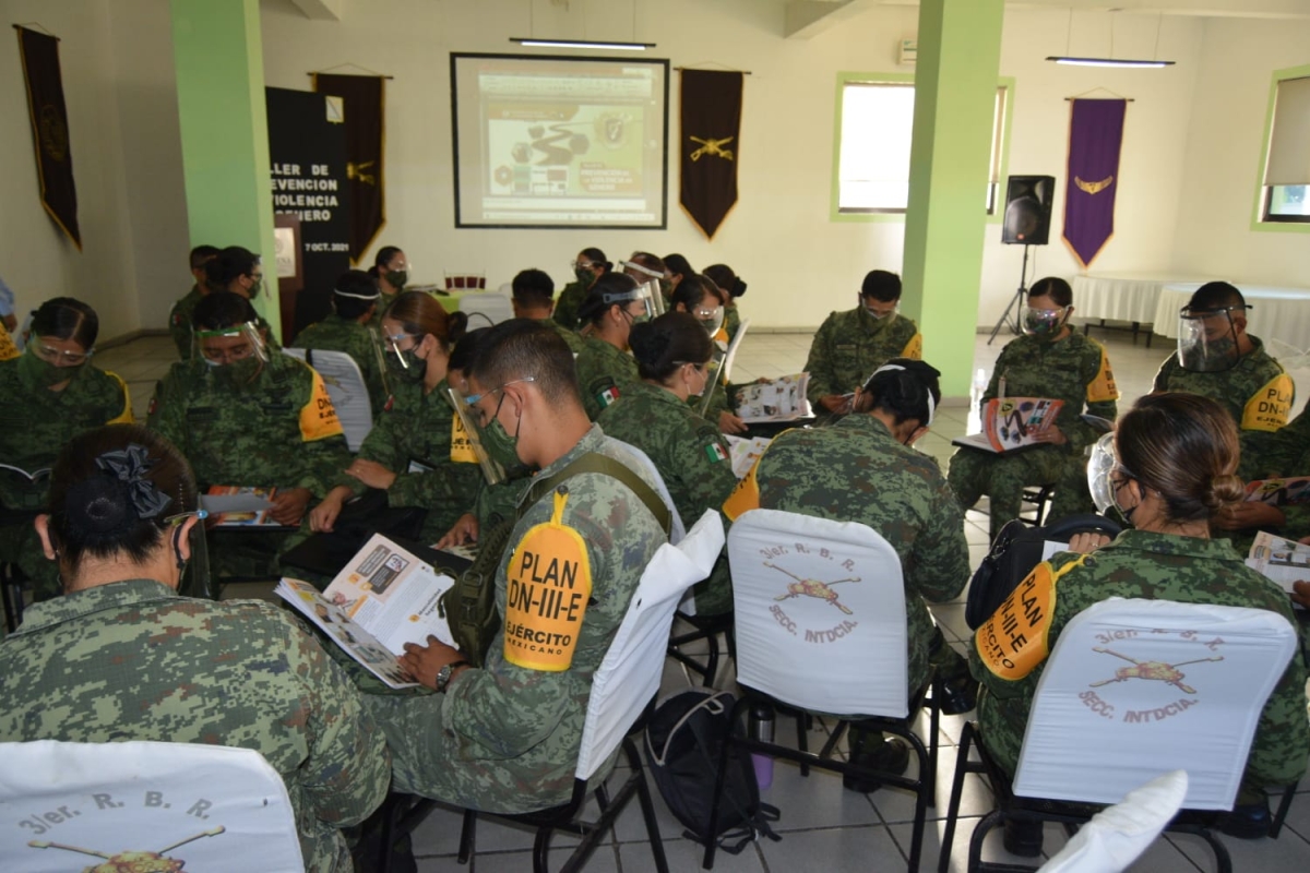 Personal de la 24 Zona Militar concluyó el taller 'Prevención de la violencia de género'