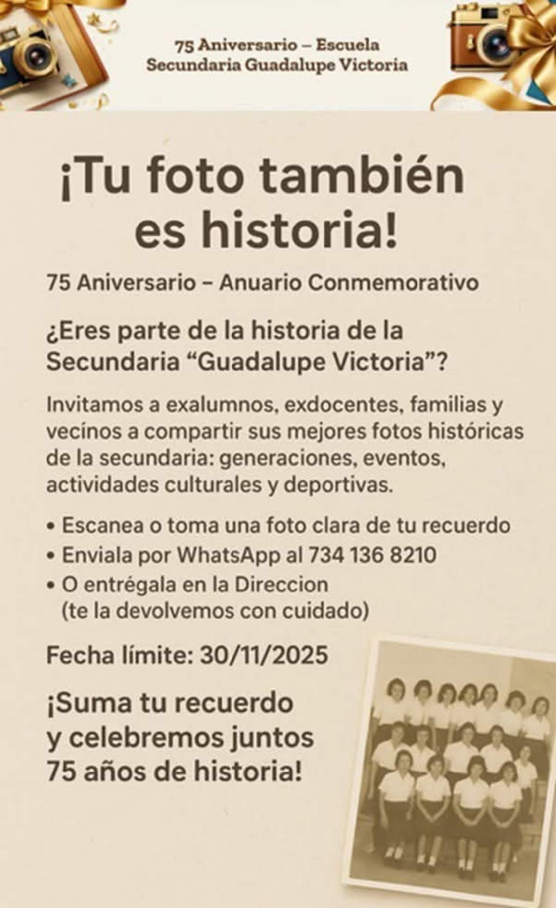 Secundaria 'Guadalupe Victoria' de Puente de Ixtla celebra 75 años
