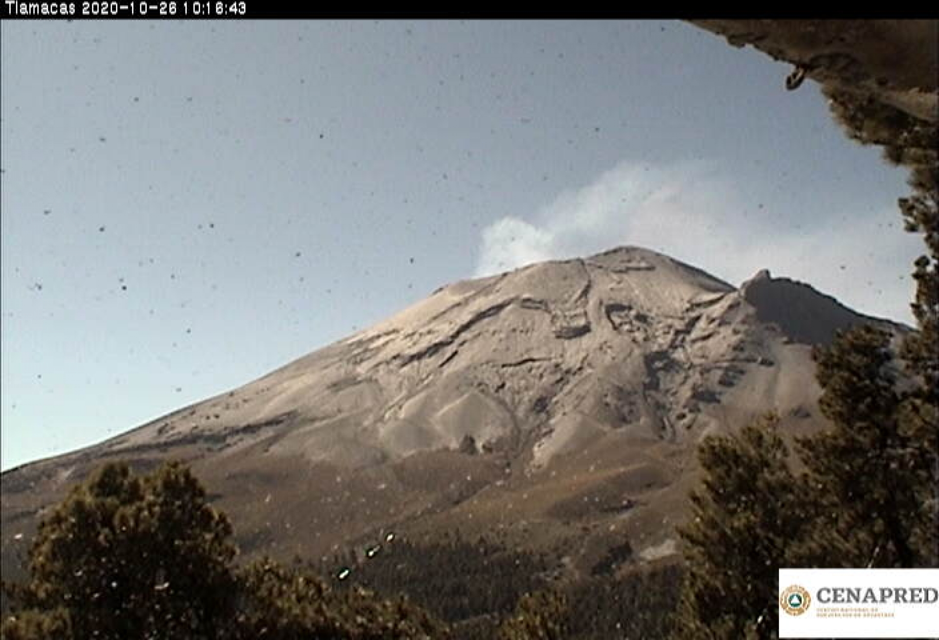 Identifican sistemas de monitoreo 484 exhalaciones del volcán Popocatépetl