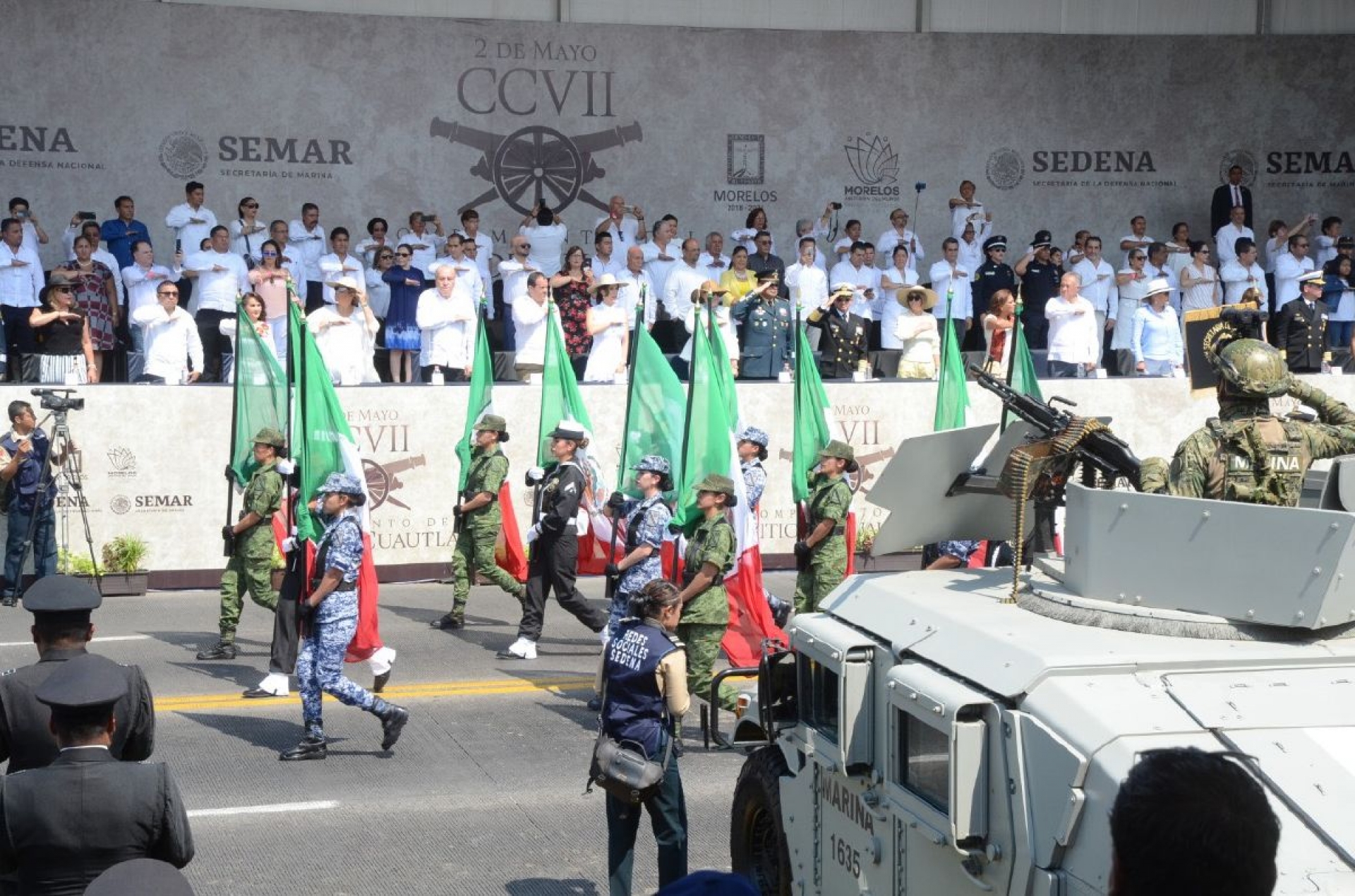 Con magno Desfile Cívico-Militar, conmemoran el Rompimiento del Sitio de Cuautla de 1812