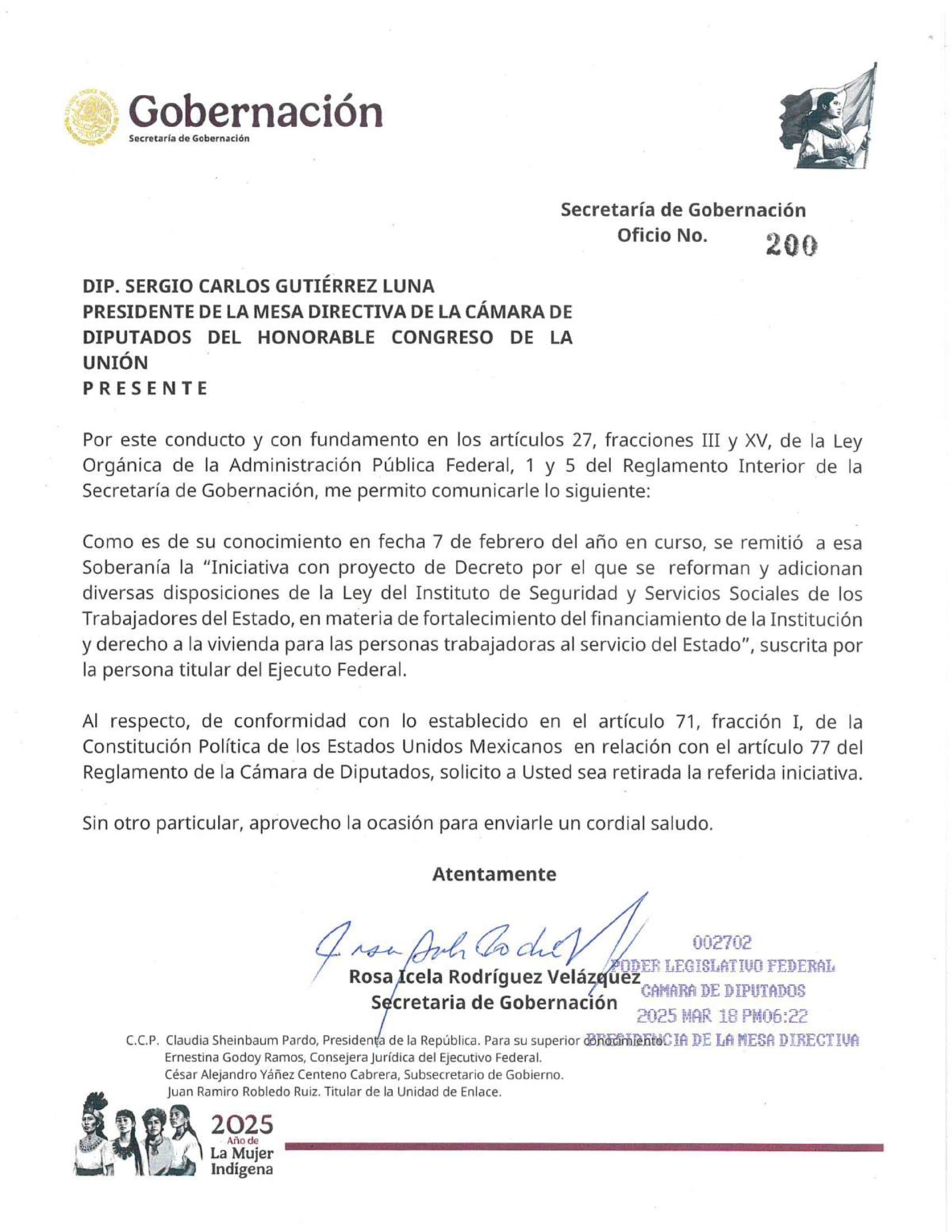 Retira Claudia Sheinbaum reforma a la Ley del ISSSTE