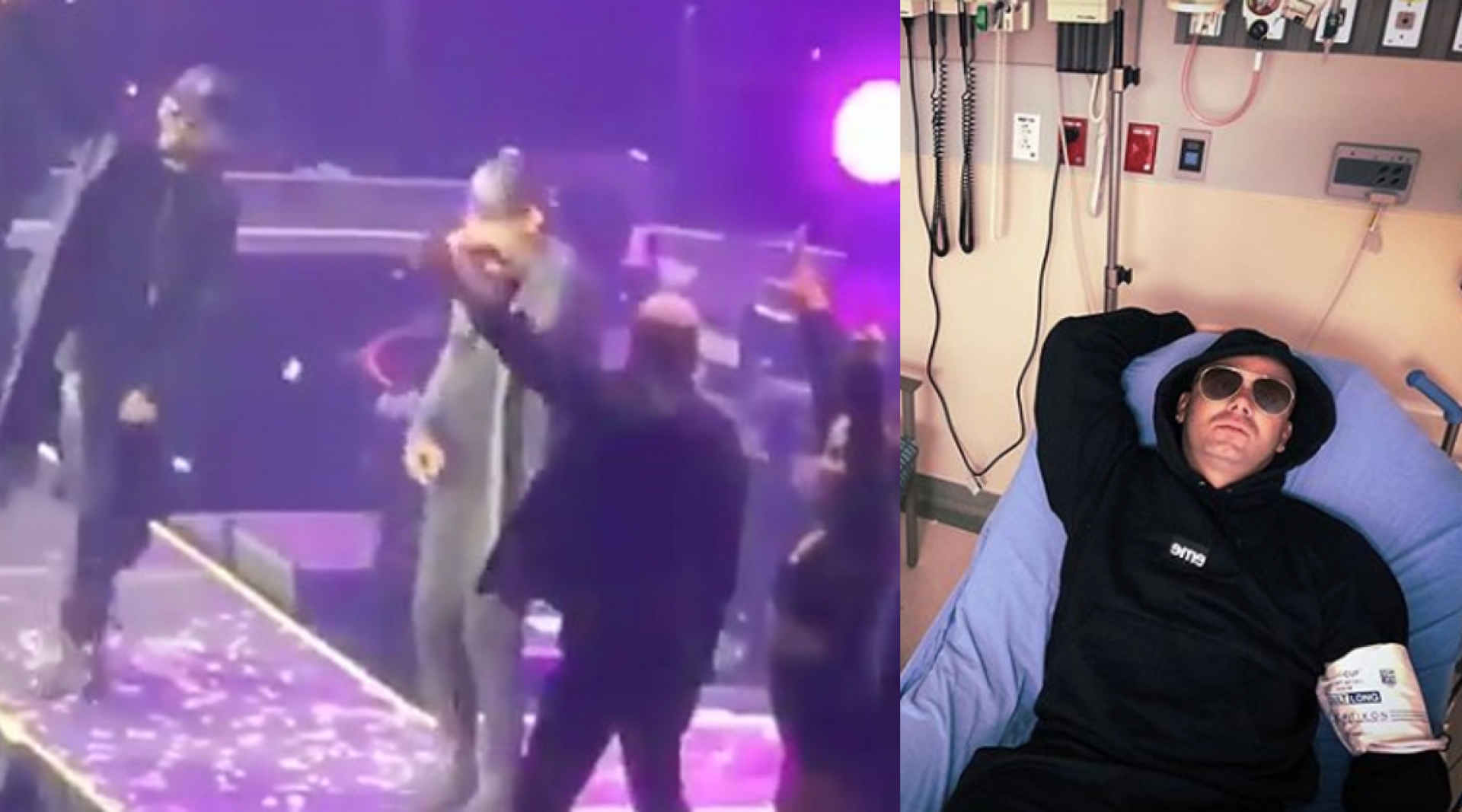 VIDEO: Se le mueve el piso a Wisin en pleno show
