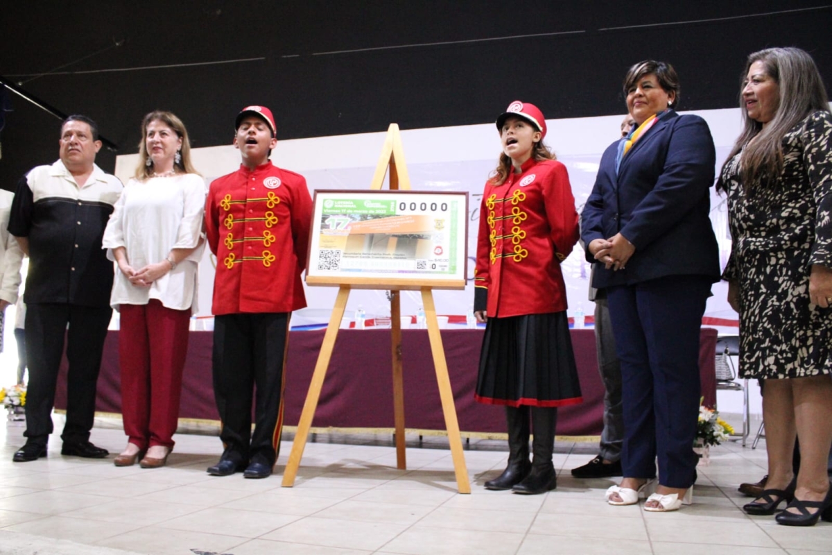 Develan billete del sorteo de Lotería Nacional alusivo a las 'Escuelas Beneméritas de Morelos'