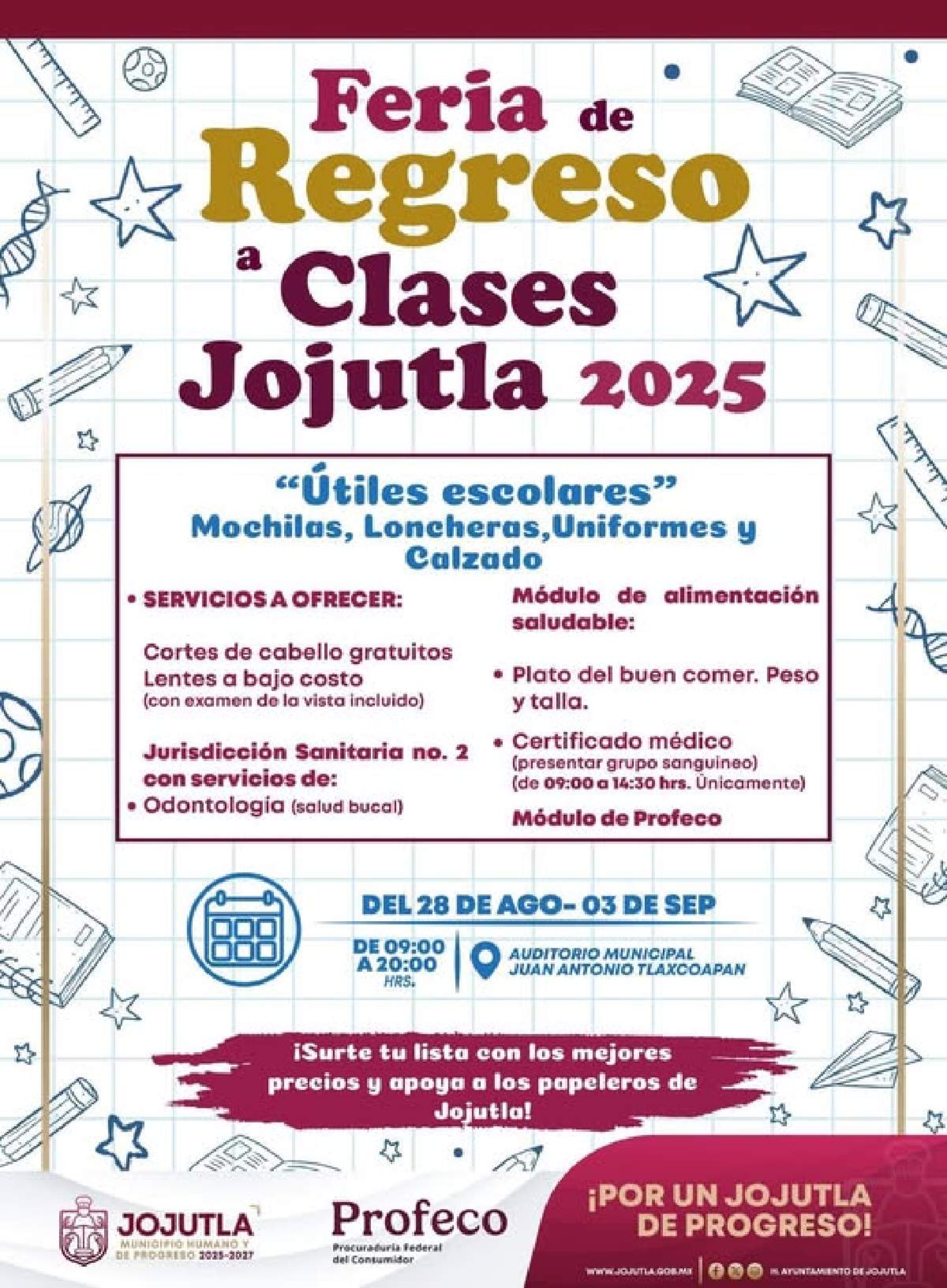 Comienzan ferias de útiles escolares en Jojutla y Zacatepec