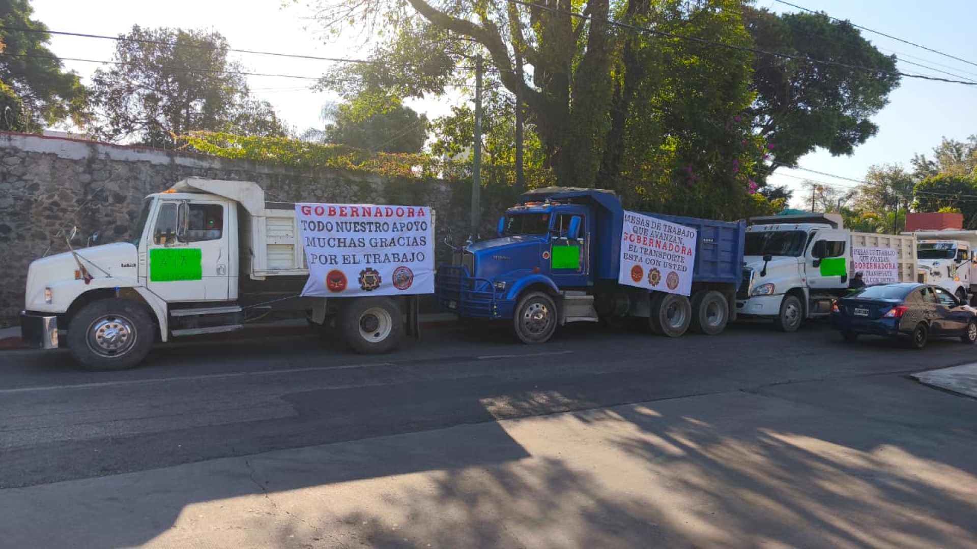 Transportistas de carga externan su apoyo a la gobernadora Margarita González Saravia