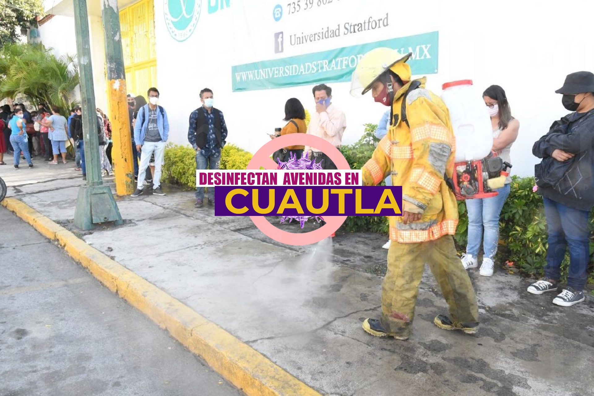 Desinfectan las avenidas Insurgentes y Circunvalación de Cuautla