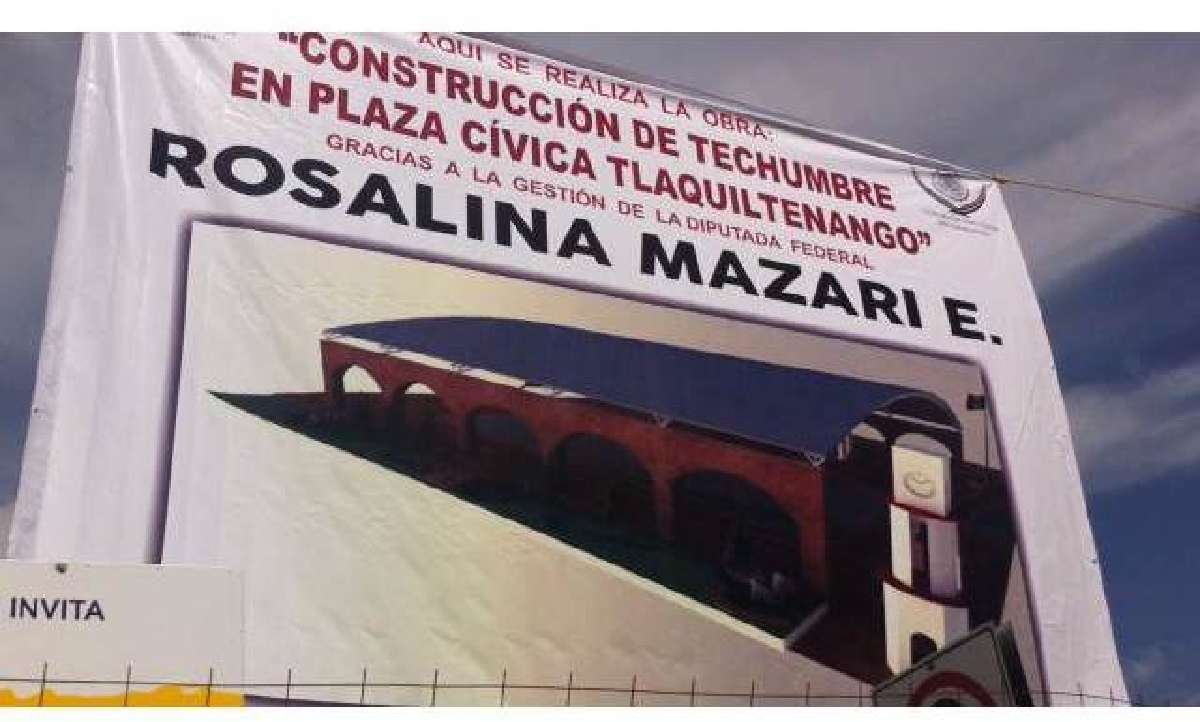 Inflada, inadecuada y sin permiso, la techumbre que gestionó diputada para Tlaquiltenango