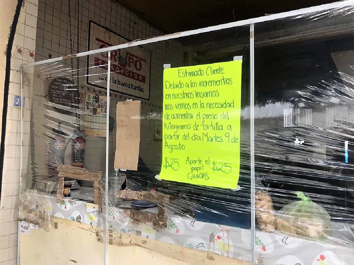 Habría nuevo incremento en precio de la tortilla en la región oriente