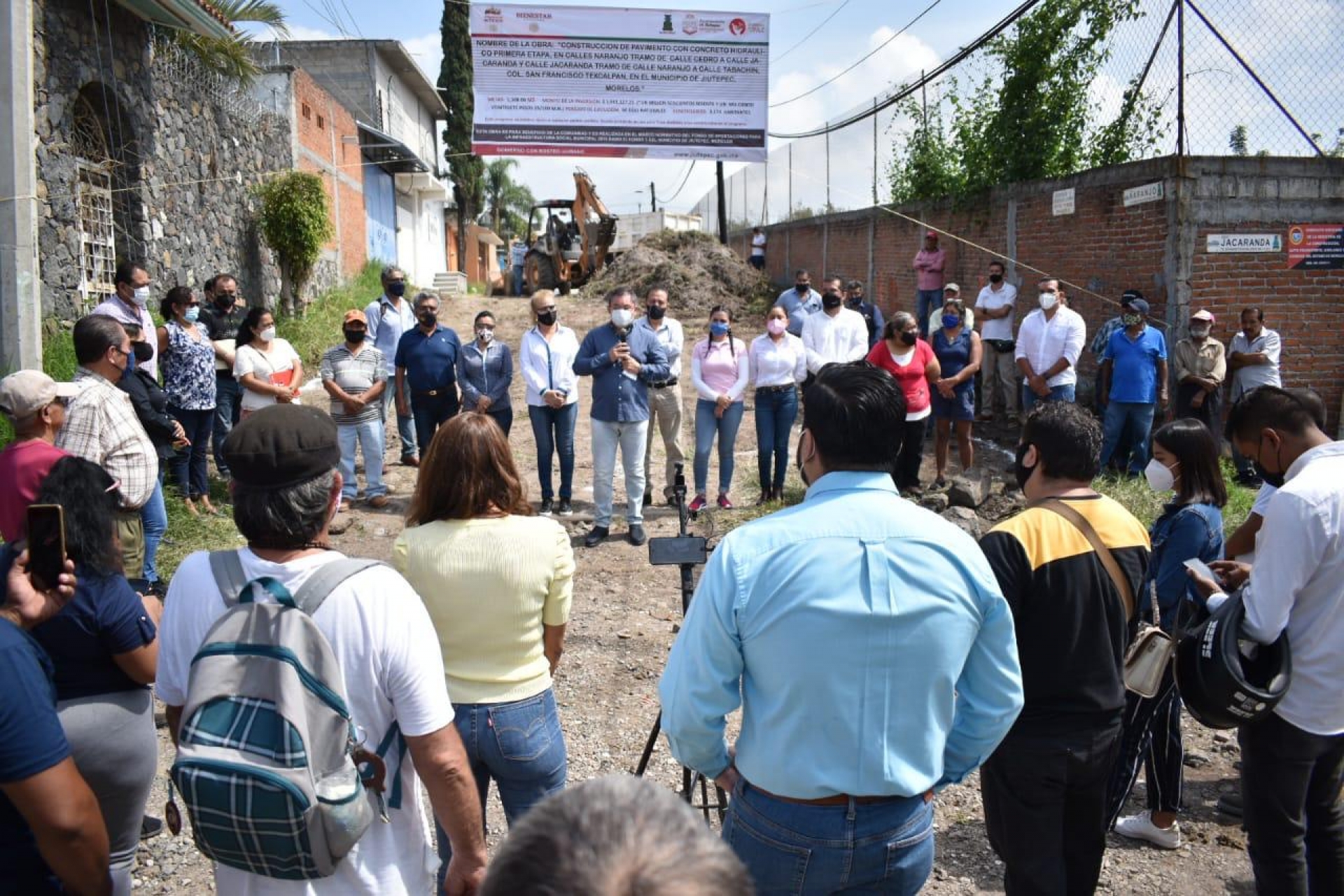 Inician pavimentaciones en Jiutepec
