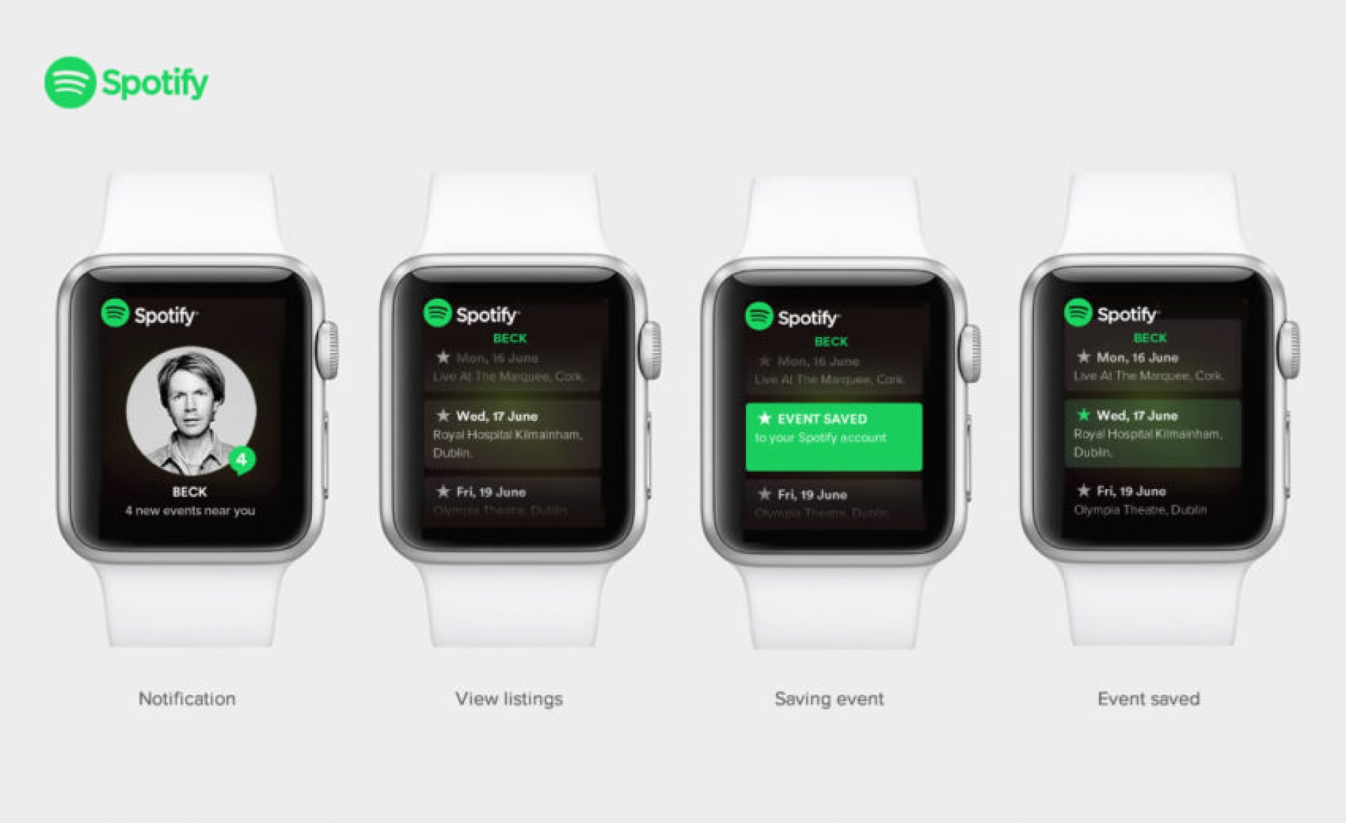 La aplicación de Spotify ya está disponible para el Apple Watch
