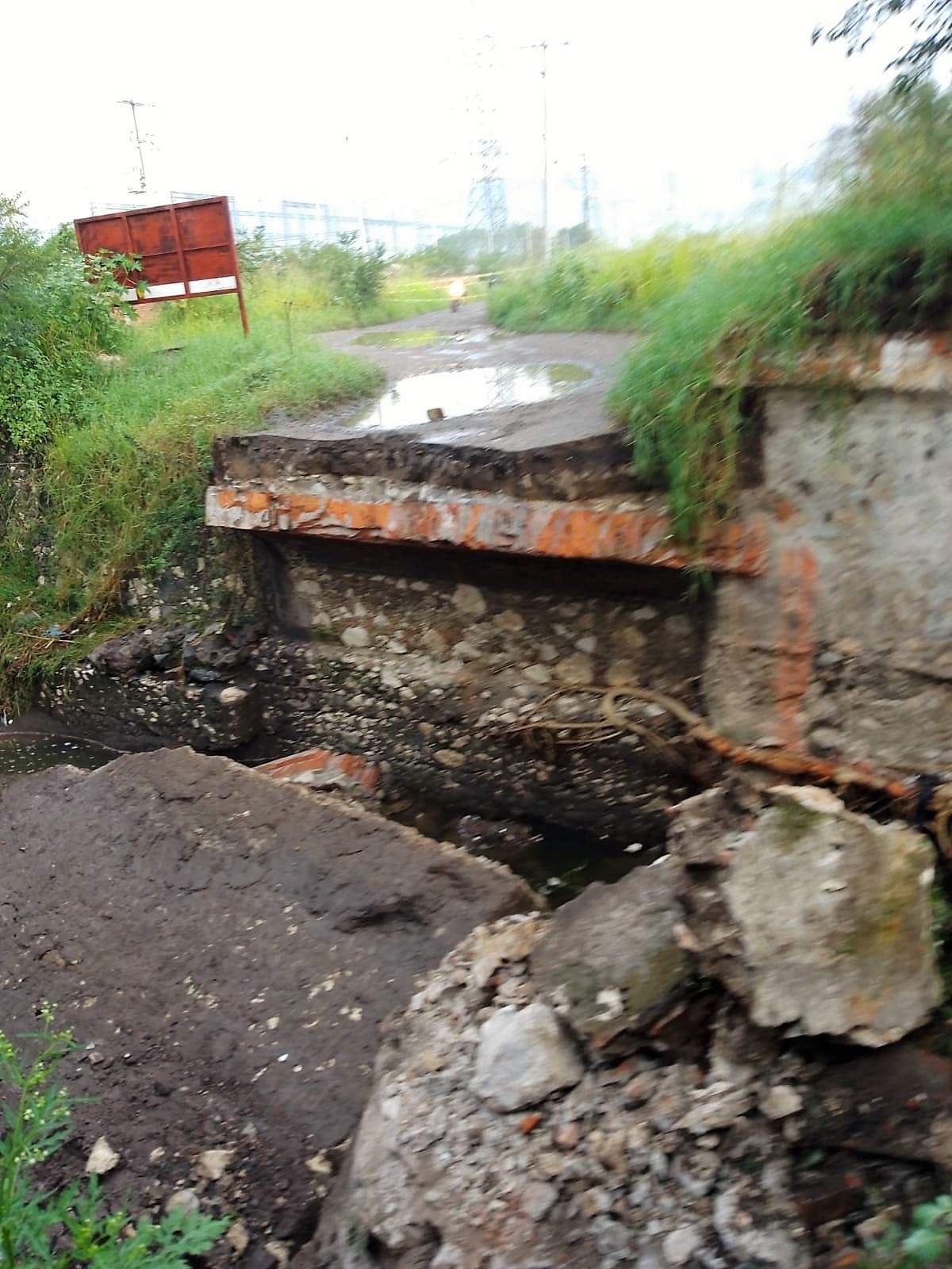 Piden ejidatarios nuevo puente para sustituir al que colapsó por las lluvias