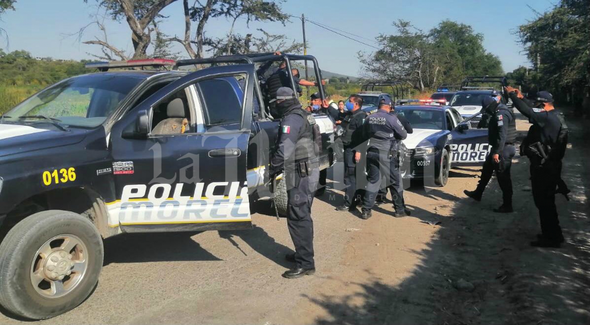 Movilización policial tres detención de presunto asaltante, en Tlaltizapán