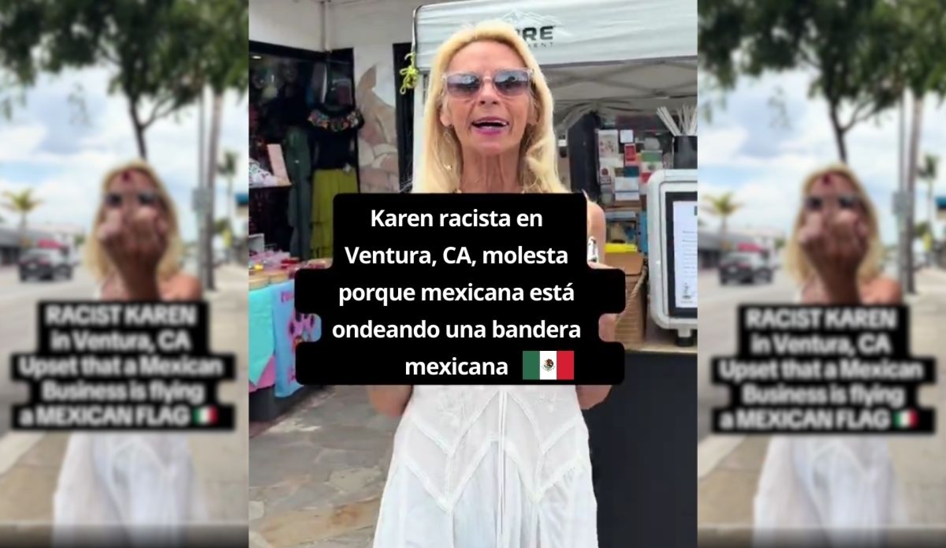 Joven mexicana enfrenta ataque por ondear su bandera en California