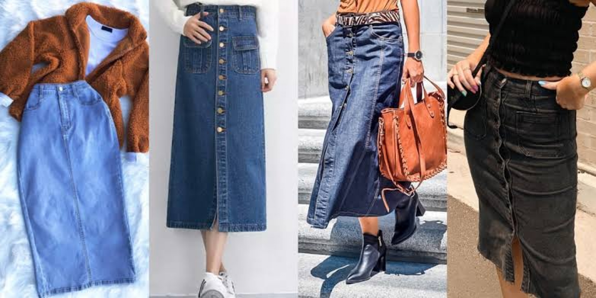 Faldas largas de jean, la tendencia que vas a amar este 2020