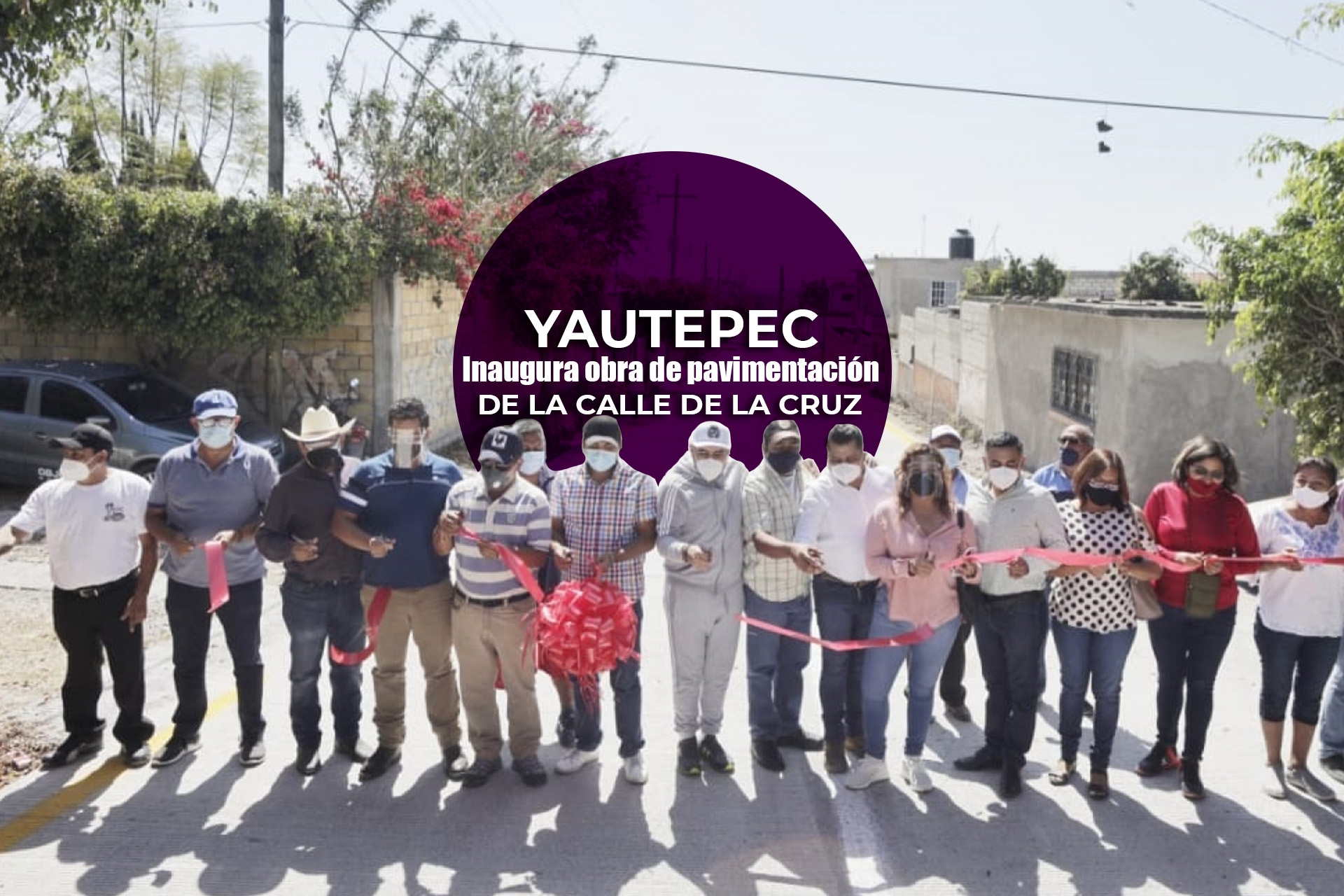 Inauguran obra de pavimentación en Yautepec