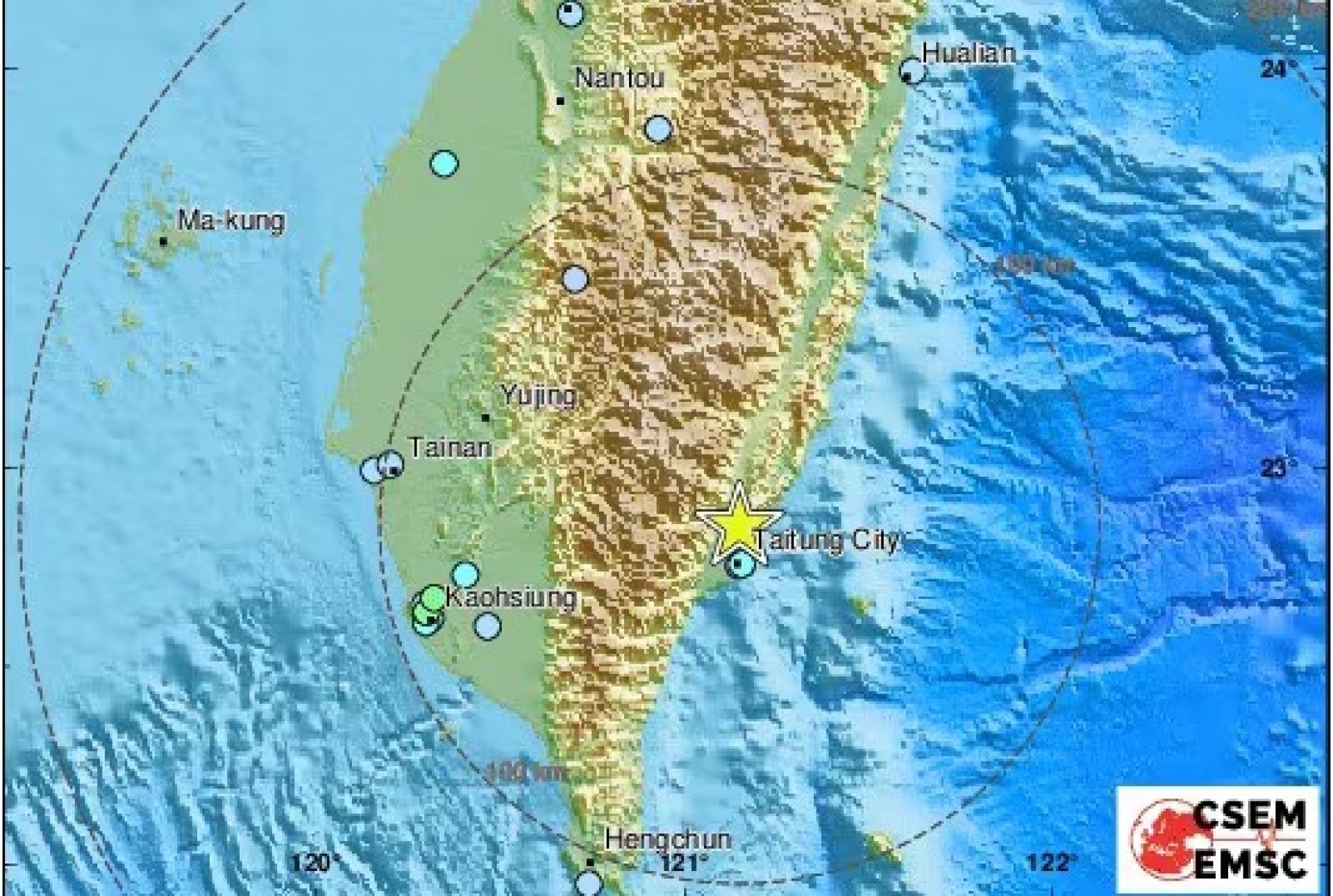 Terremoto de magnitud 6.1 sacude el este de Taiwán sin reportes de víctimas
