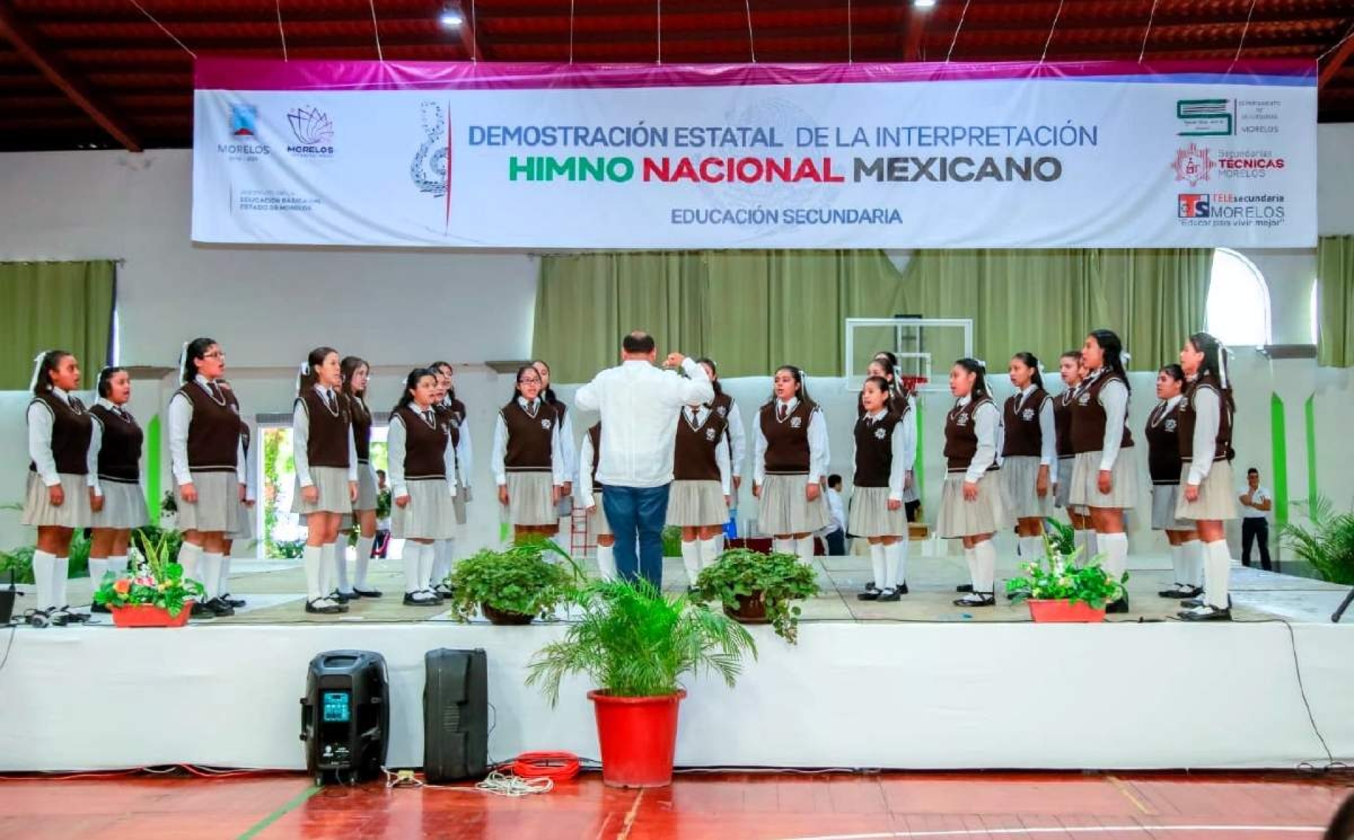 Celebran la final estatal de interpretación del Himno Nacional en Yautepec