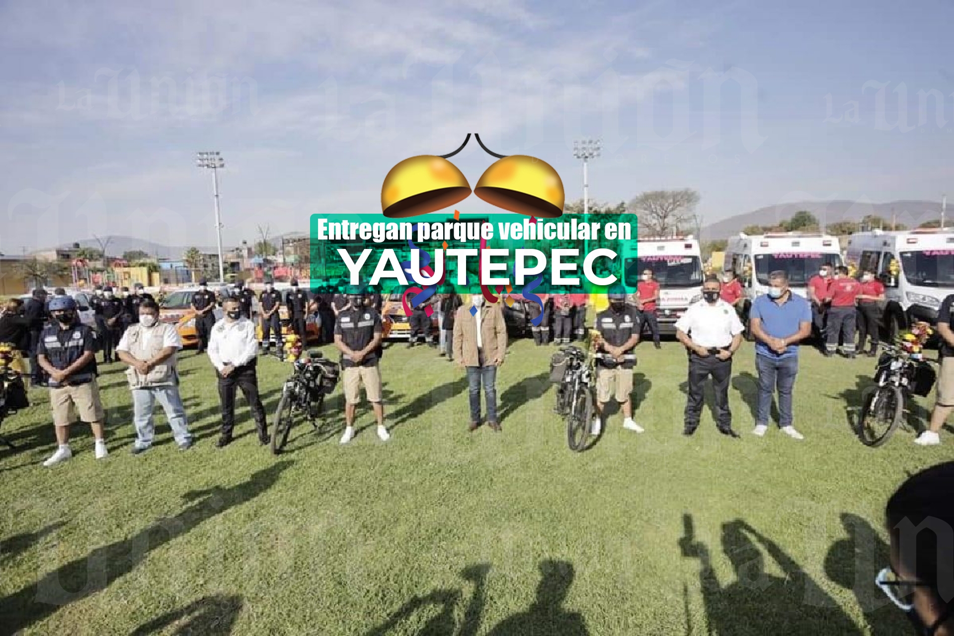 Entregan parque vehicular a áreas municipales de Yautepec