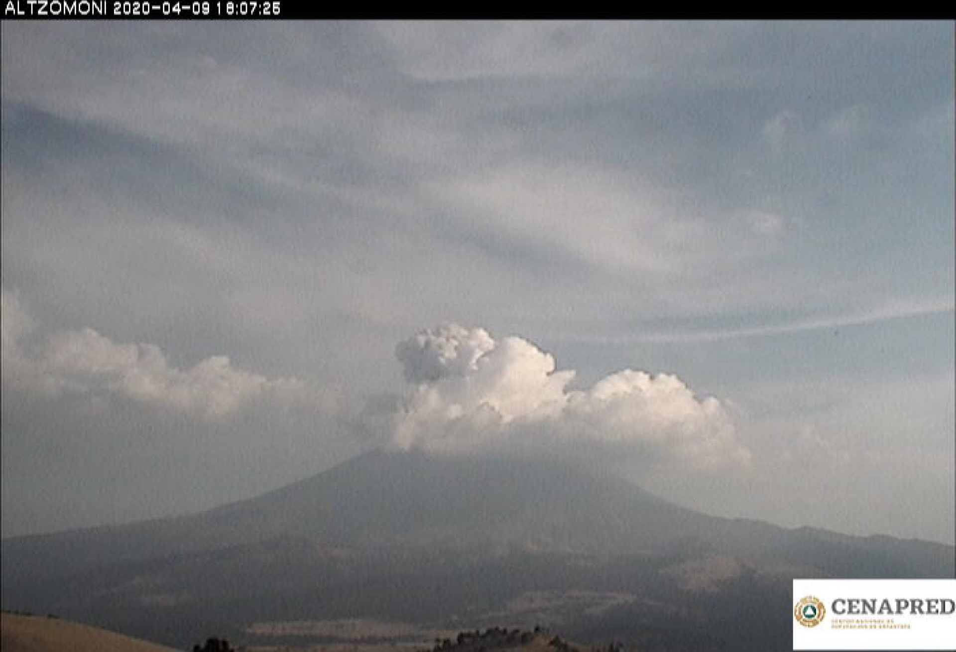 Identifican sistemas de monitoreo 137 exhalaciones del volcán Popocatépetl