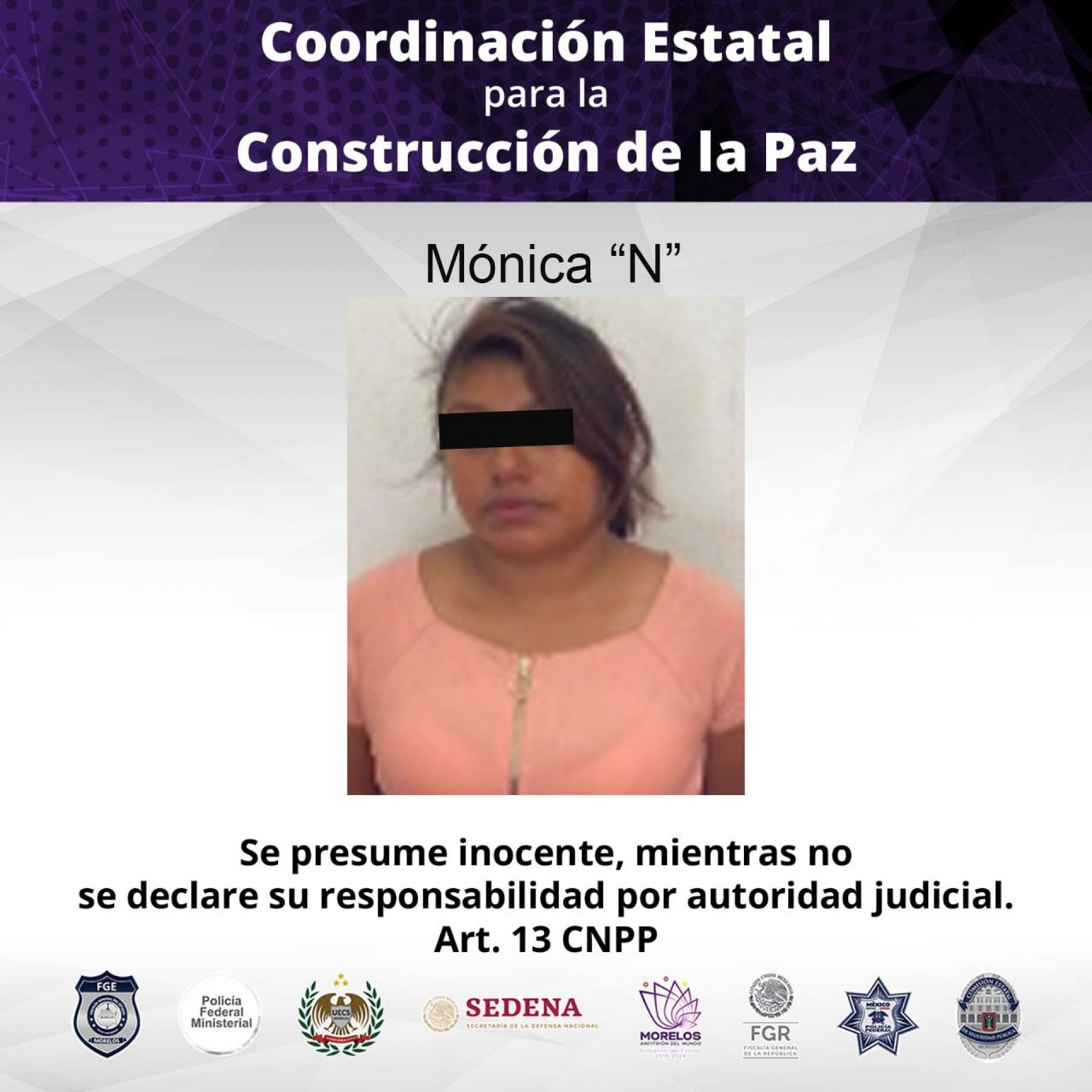 Detiene Mando Coordinado Policía Morelos a una mujer por violencia familiar