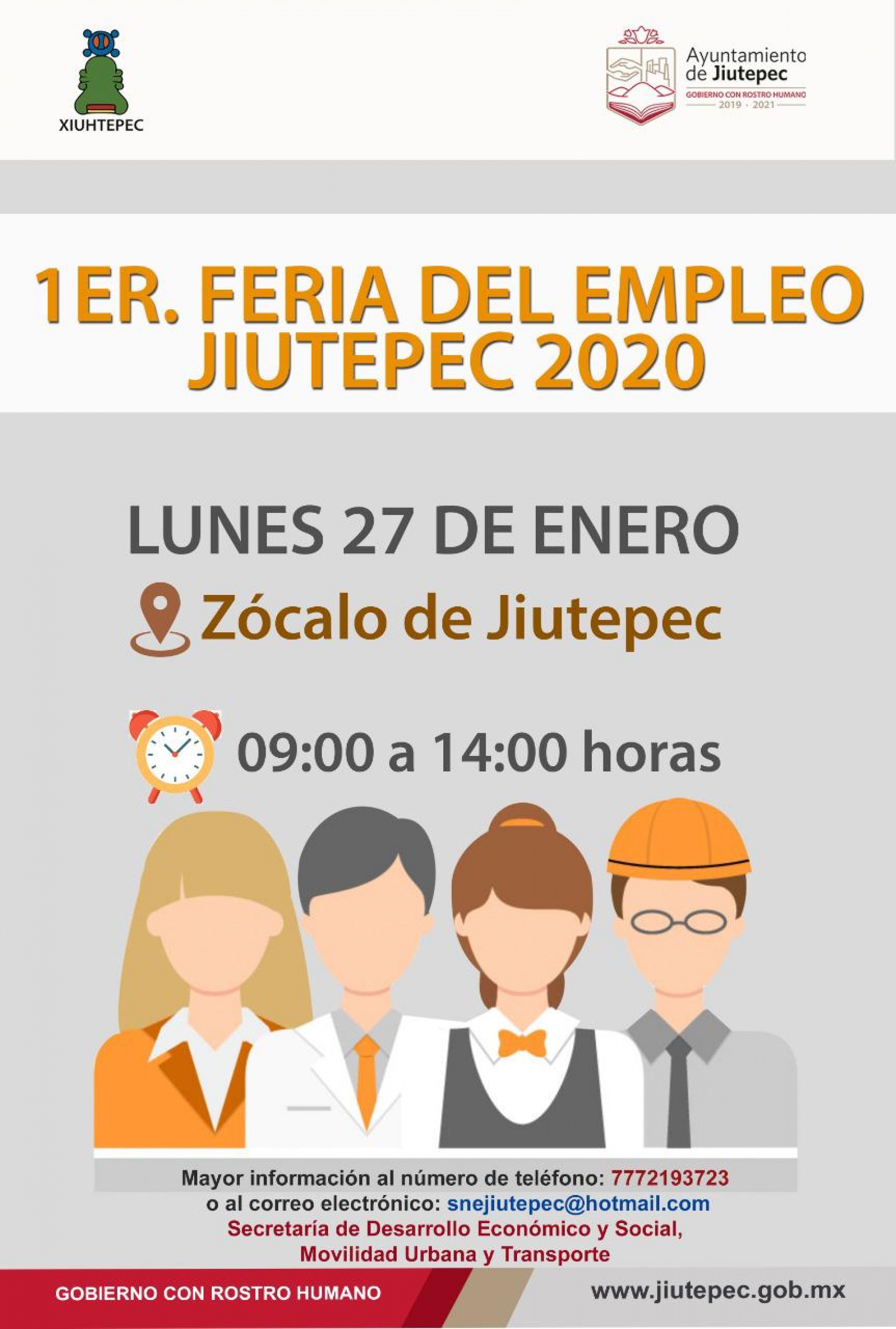 Invita Ayuntamiento de Jiutepec a la primera 'Feria del Empleo 2020'