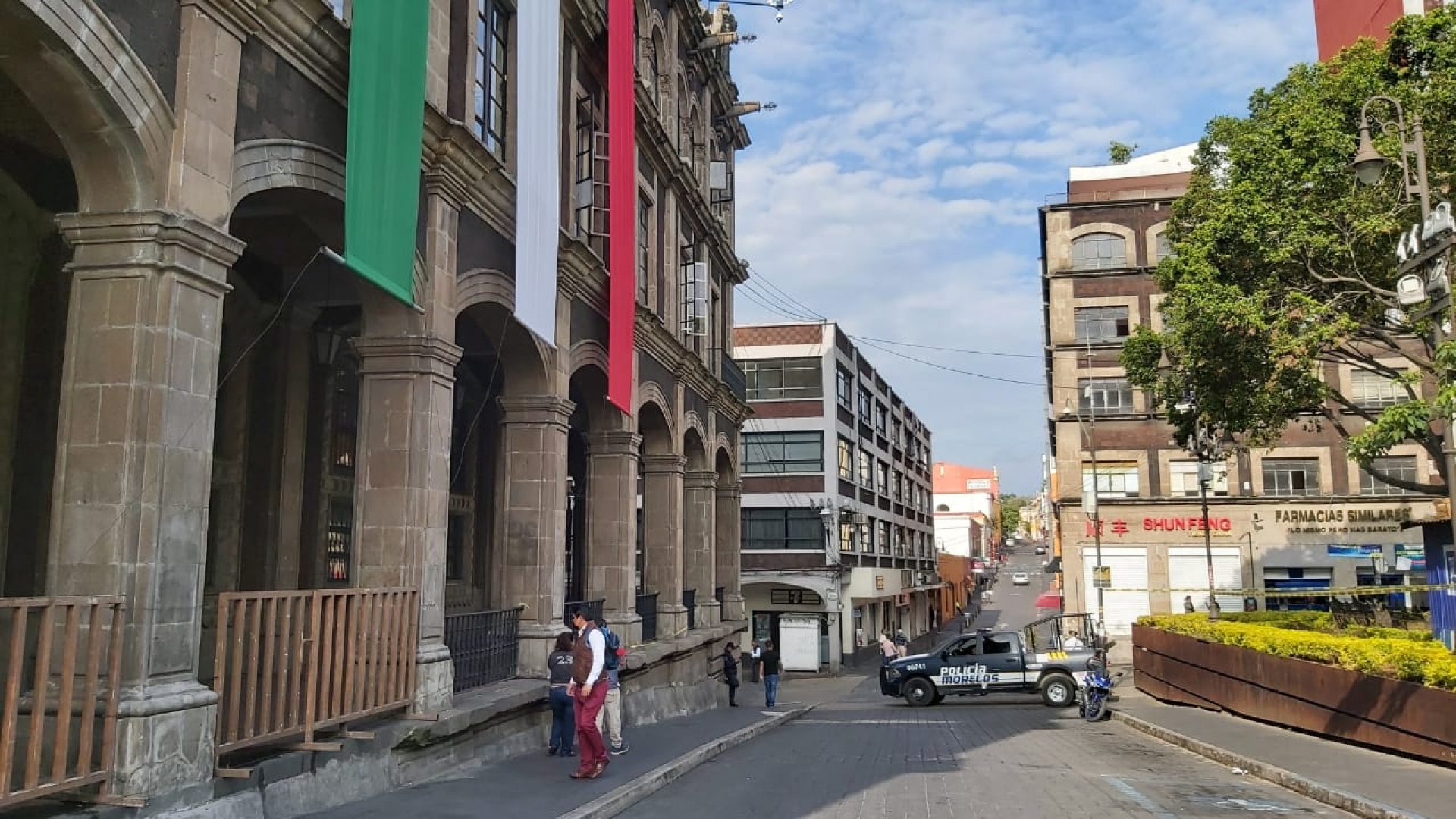 Continúa cierre de calles en el primer cuadro de Cuernavaca