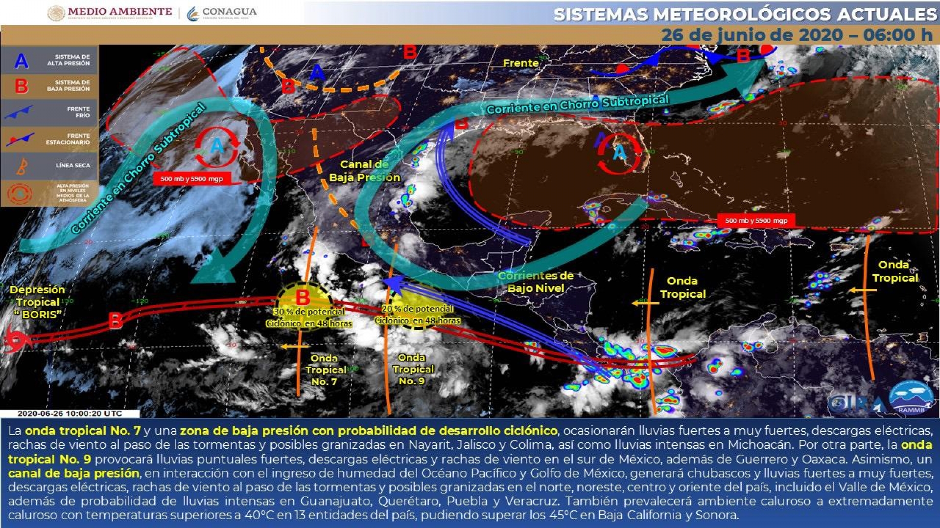 Pronostican lluvias ligeras para este fin de semana en Morelos