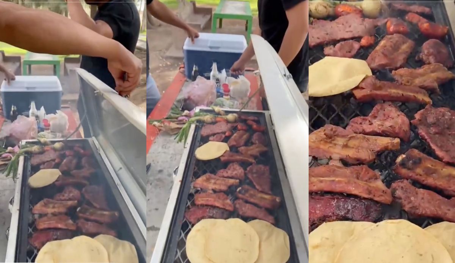 Jóvenes convierten un ataúd en parrilla y desatan risas en redes: '¿Y el difunto dónde quedó?'
