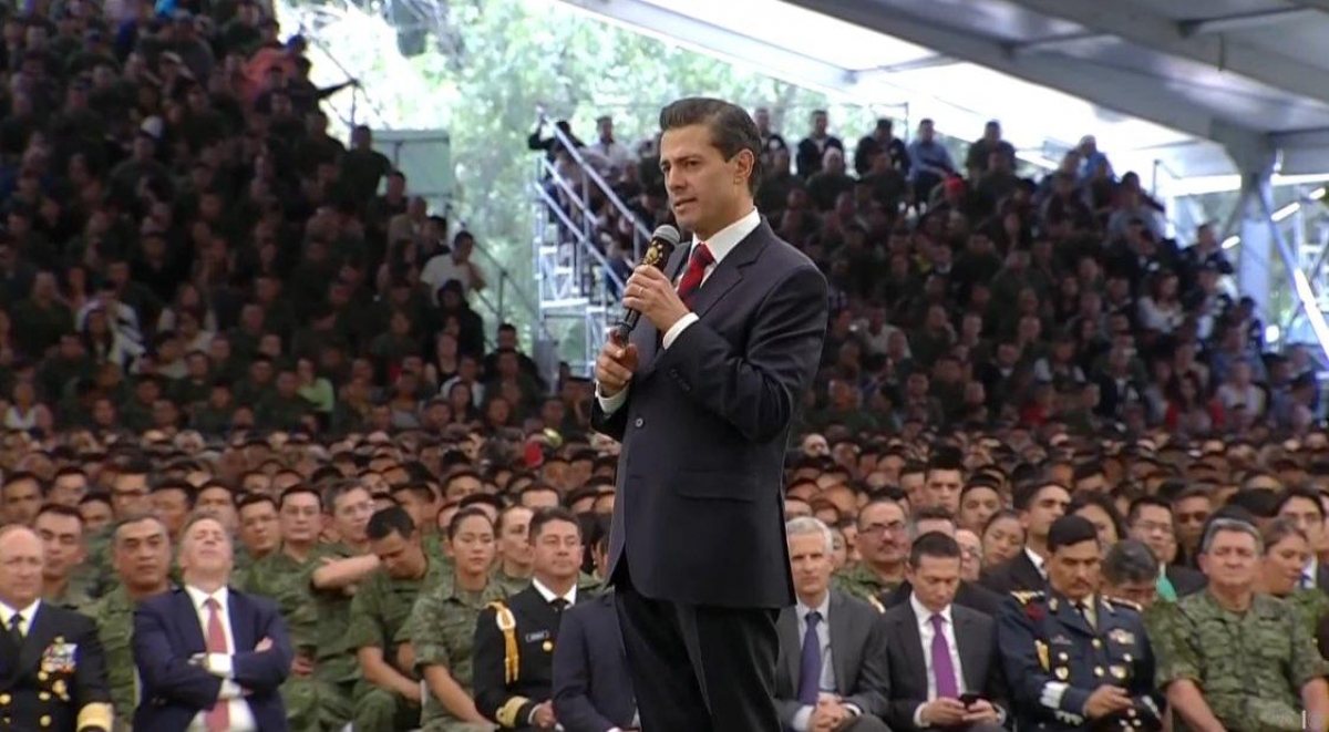 Inadmisibles, expresiones que critican labor de Fuerzas Armadas: Peña Nieto