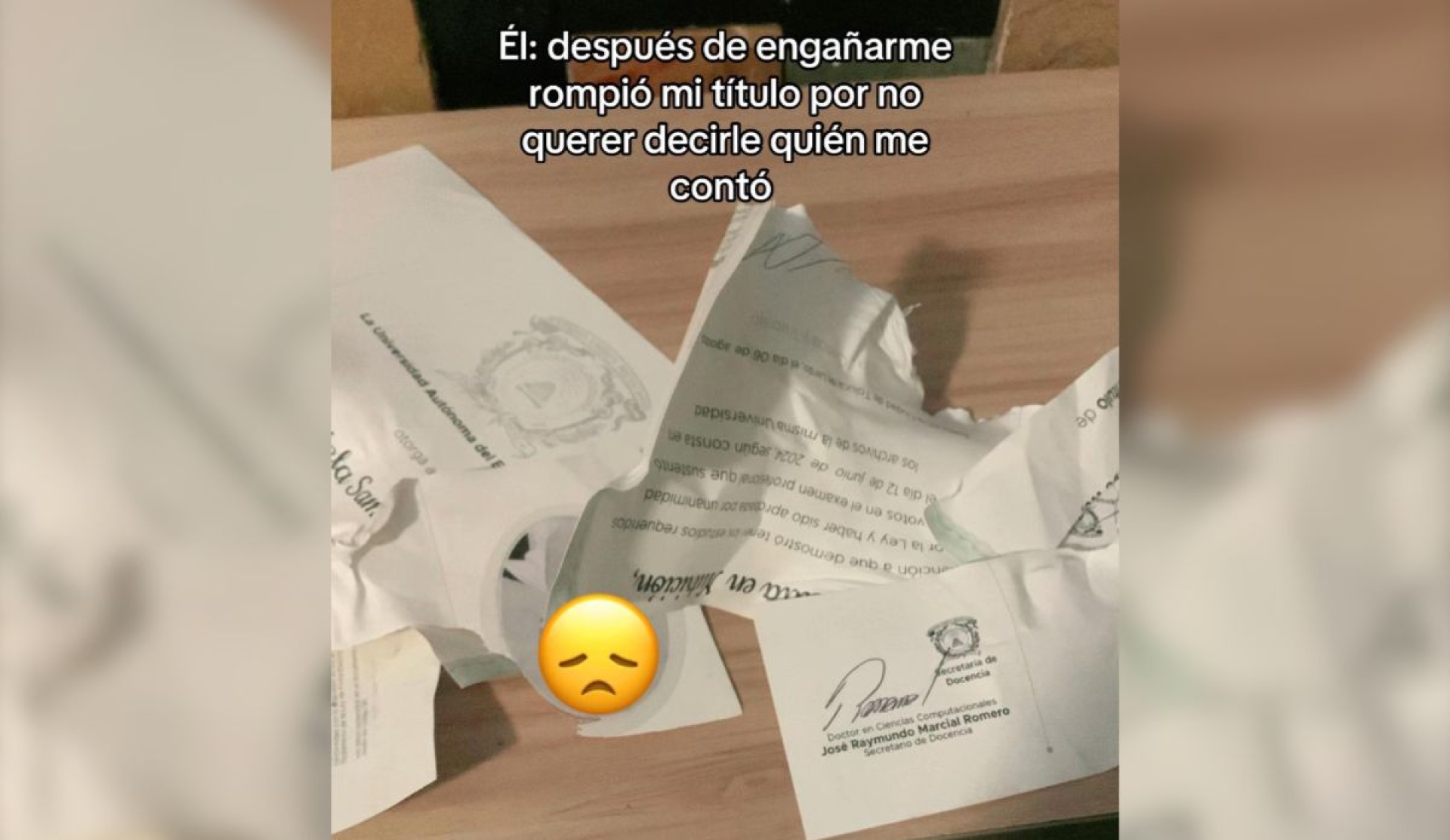 TikTok viral: Expone en TikTok a su expareja por romper su título universitario