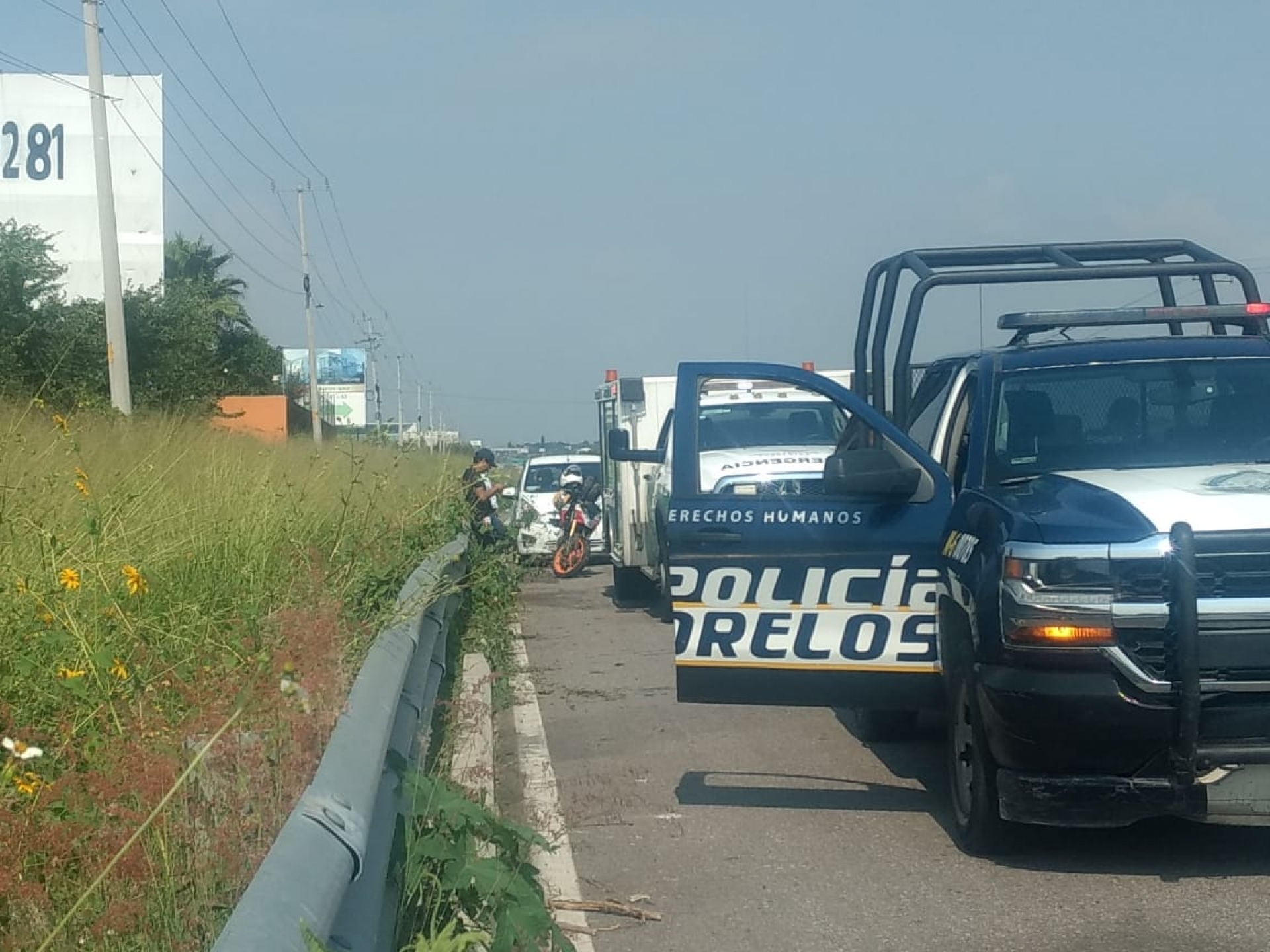 Hallan restos humanos a un costado de la autopista México-Acapulco