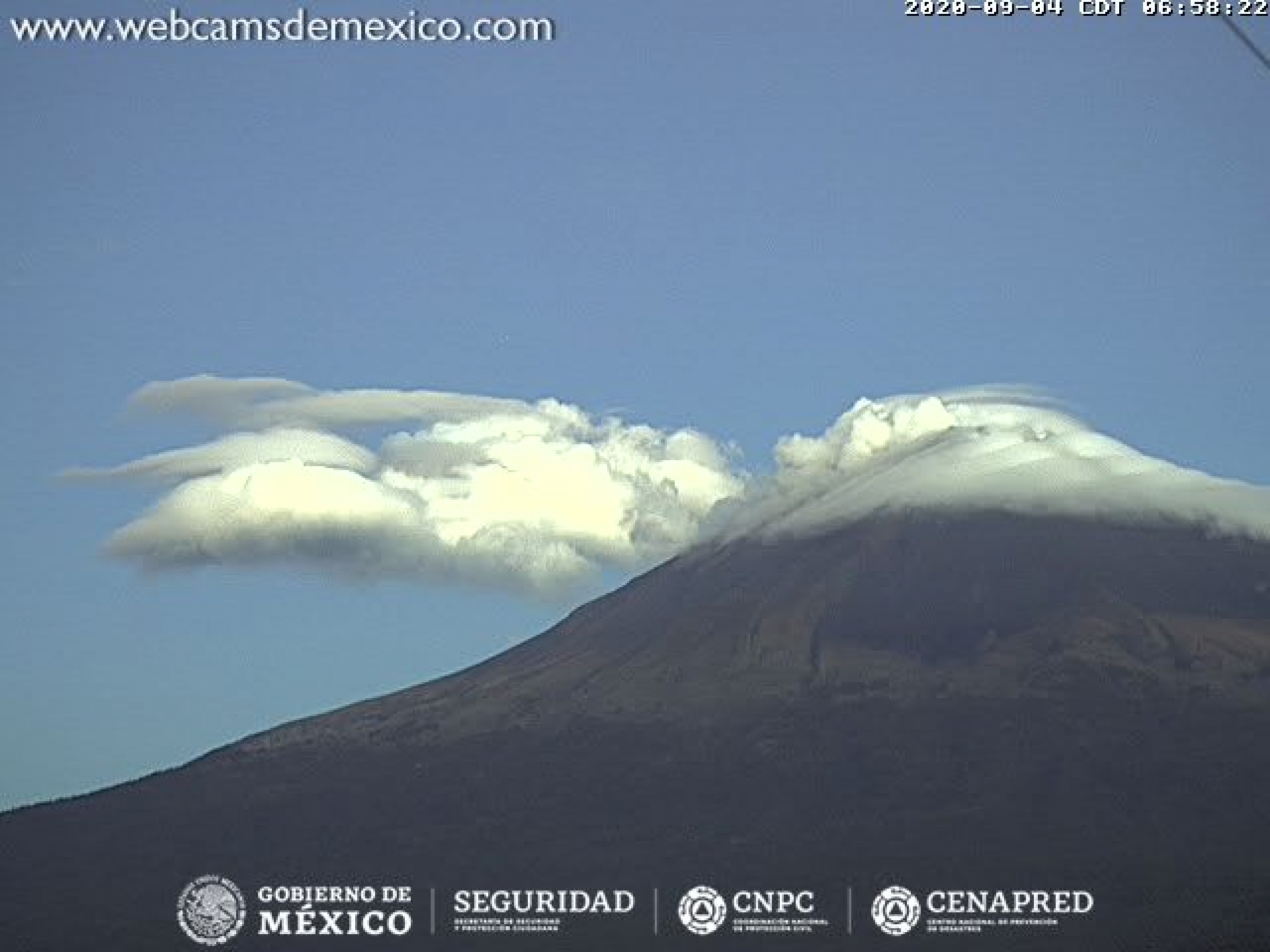 Incrementa actividad del volcán Popocatépetl en las últimas horas