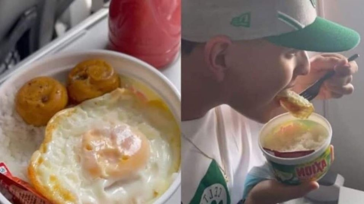 Tunden a joven por almorzar dentro de un avión: "Me lo empacó mi mamá con mucho amor"