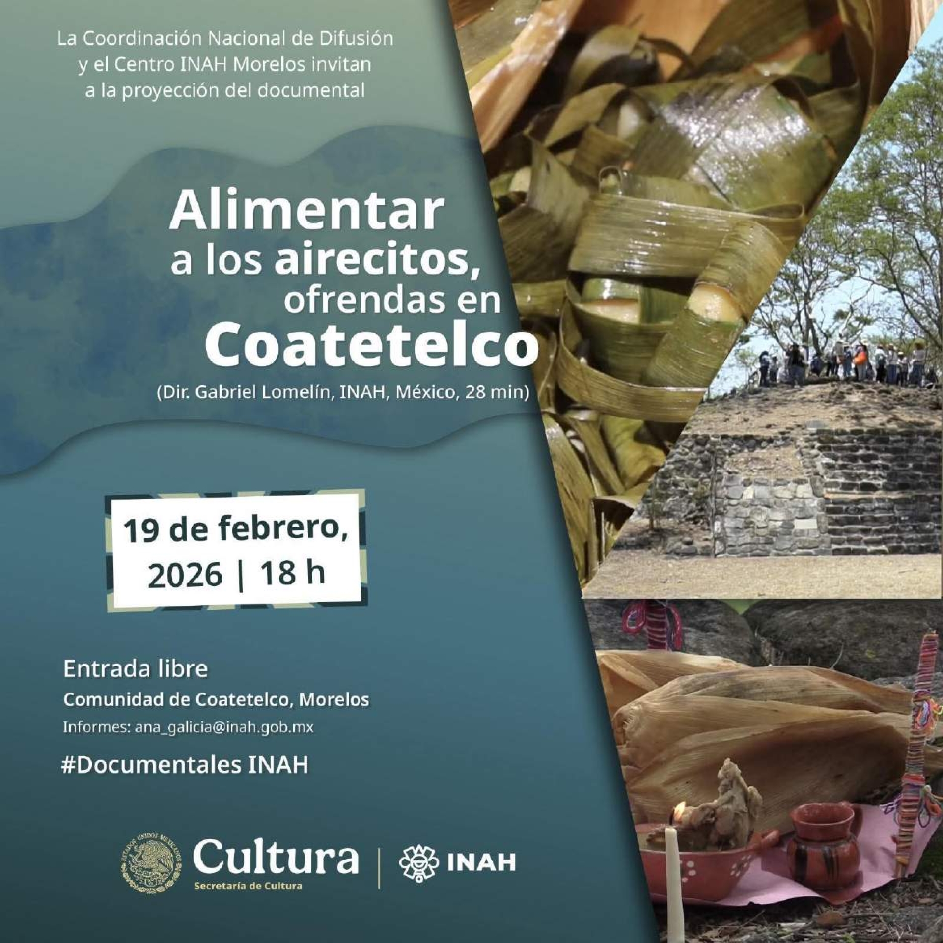 Proyectará INAH documental sobre ofrendas tradicionales en Coatetelco