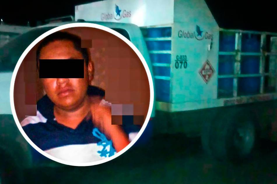 Cae un individuo que robó una camioneta repartidora de gas