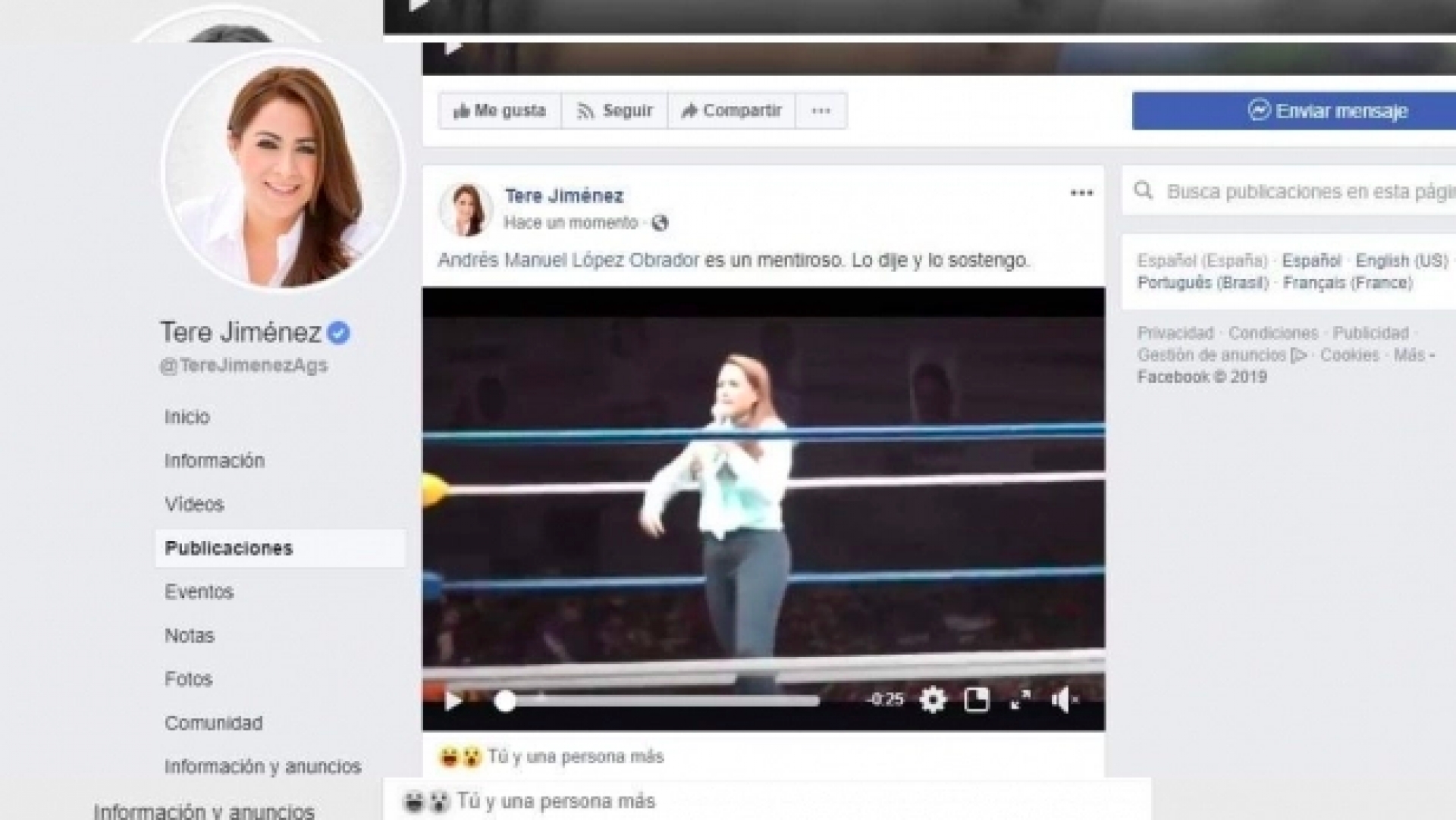Alcaldesa de Aguascalientes llama "mentiroso" a AMLO en redes... y borra el mensaje en minutos
