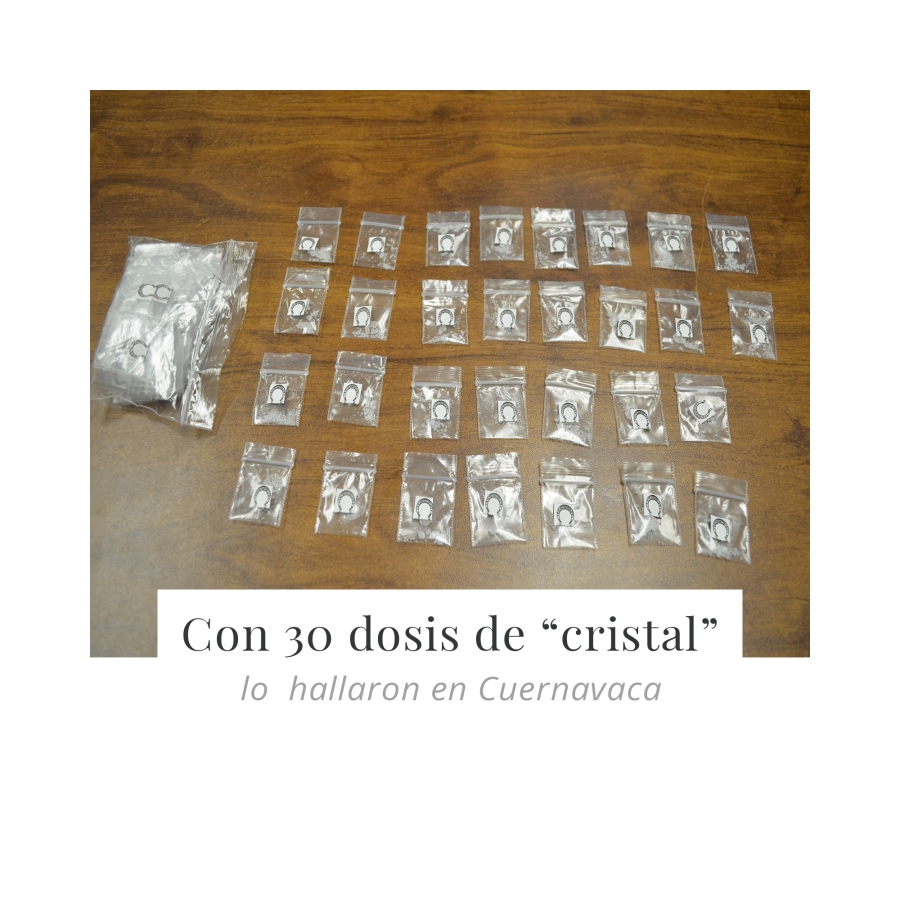 Hallaron 30 dosis de “cristal” entre sus pertenencias