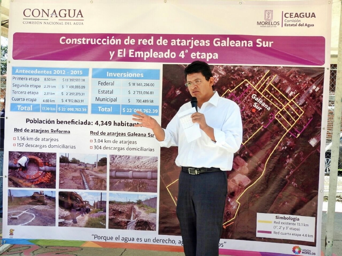 Constructora de vía férrea destruye colector de aguas negras en Cuautla