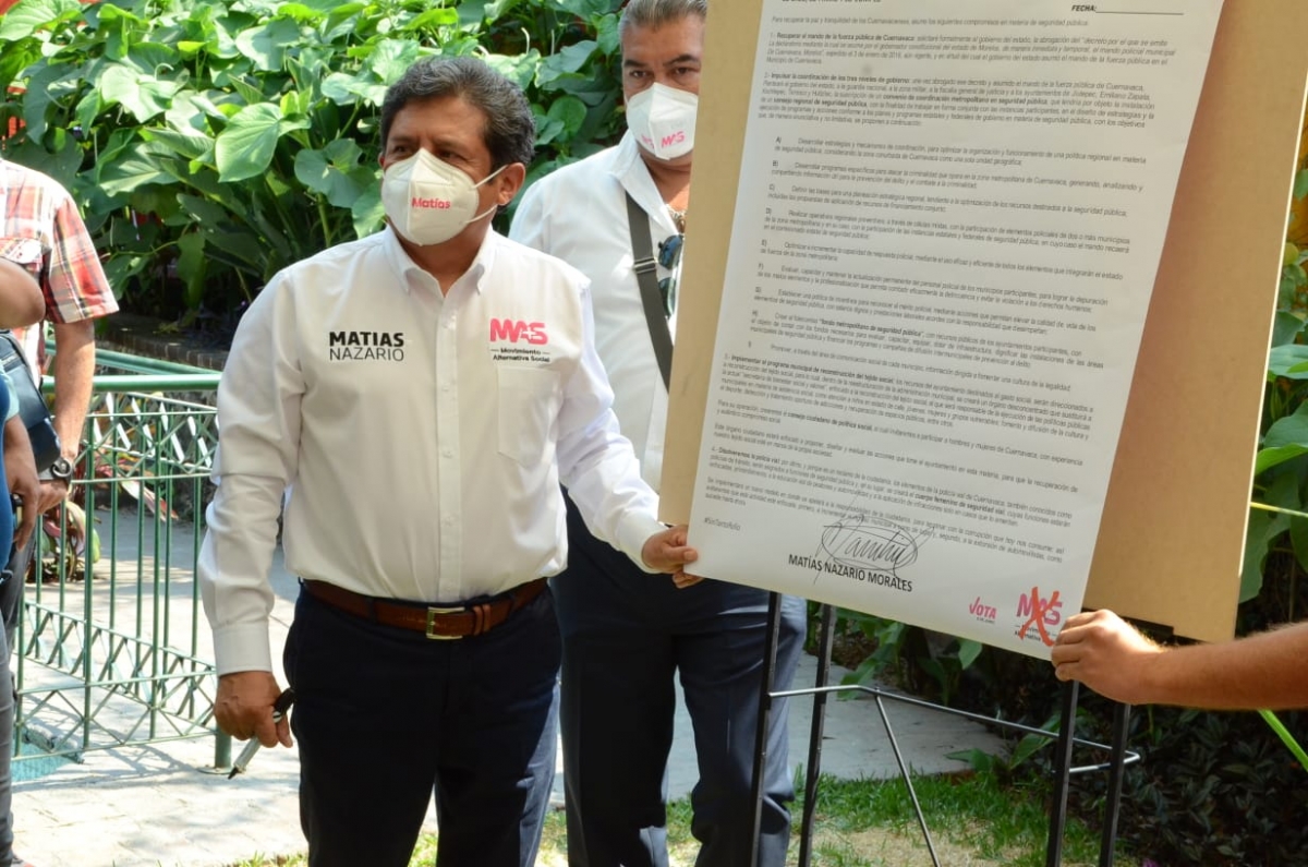 Lanza el candidato del MAS un 'Plan Emergente de Seguridad' para la ciudad