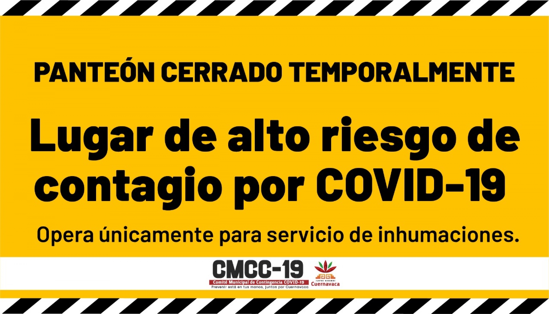 Denomina ayuntamiento a panteones de Cuernavaca como zonas de alto riesgo de contagio