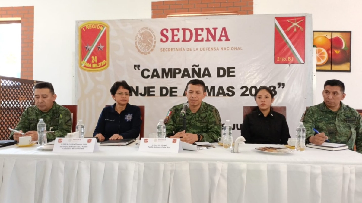 Inicia campaña de canje de armas en Cuernavaca, la próxima semana