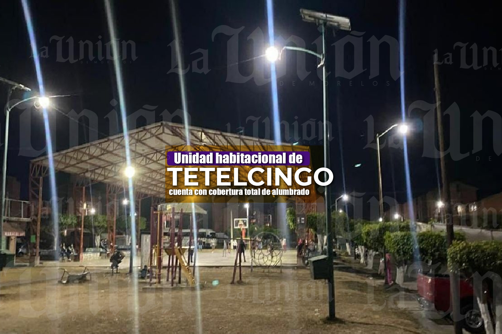 Unidad Infonavit de Tetelcingo ya cuenta con cobertura total de alumbrado