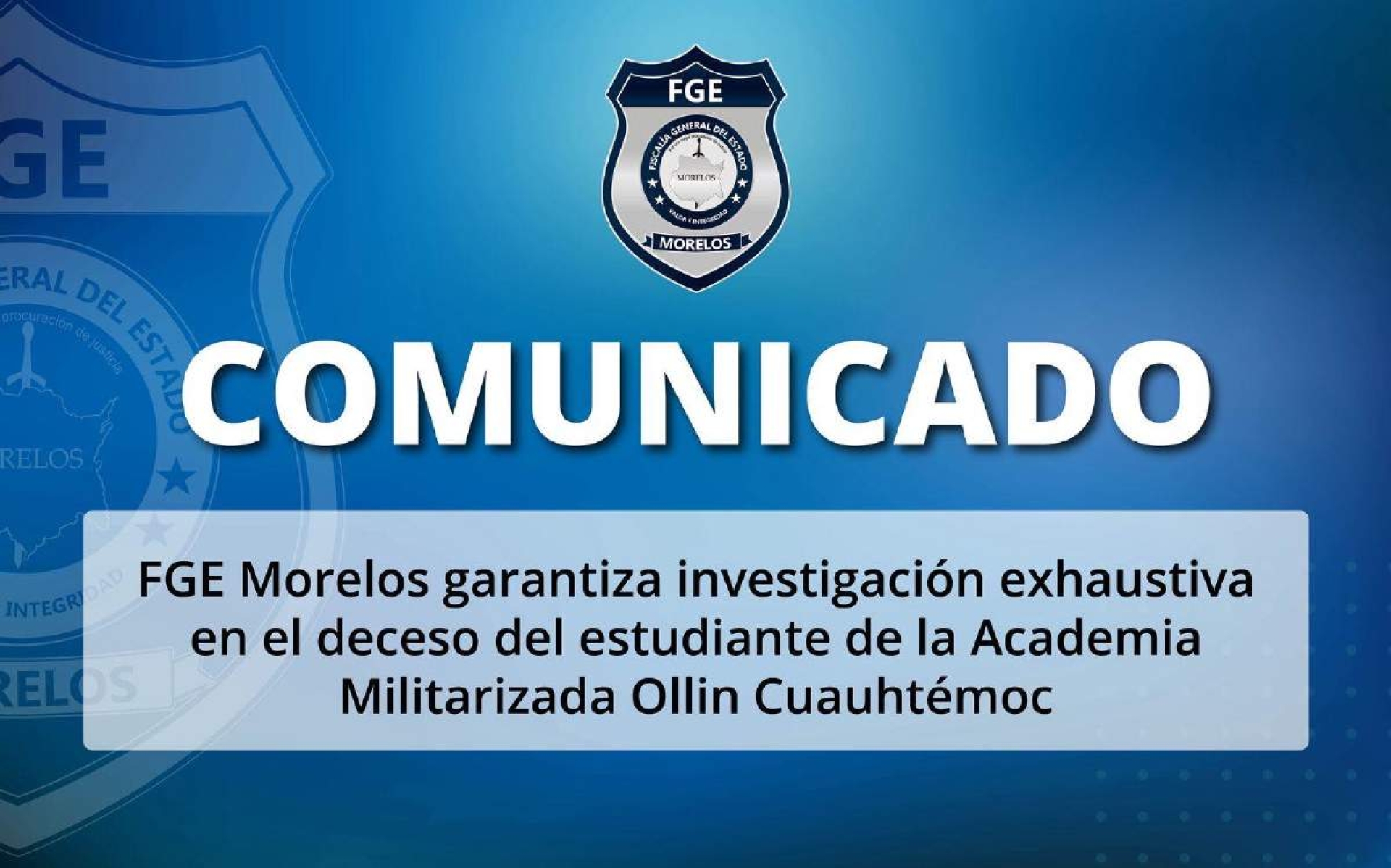 FGE promete investigación exhaustiva en caso de adolescente fallecido en campamento