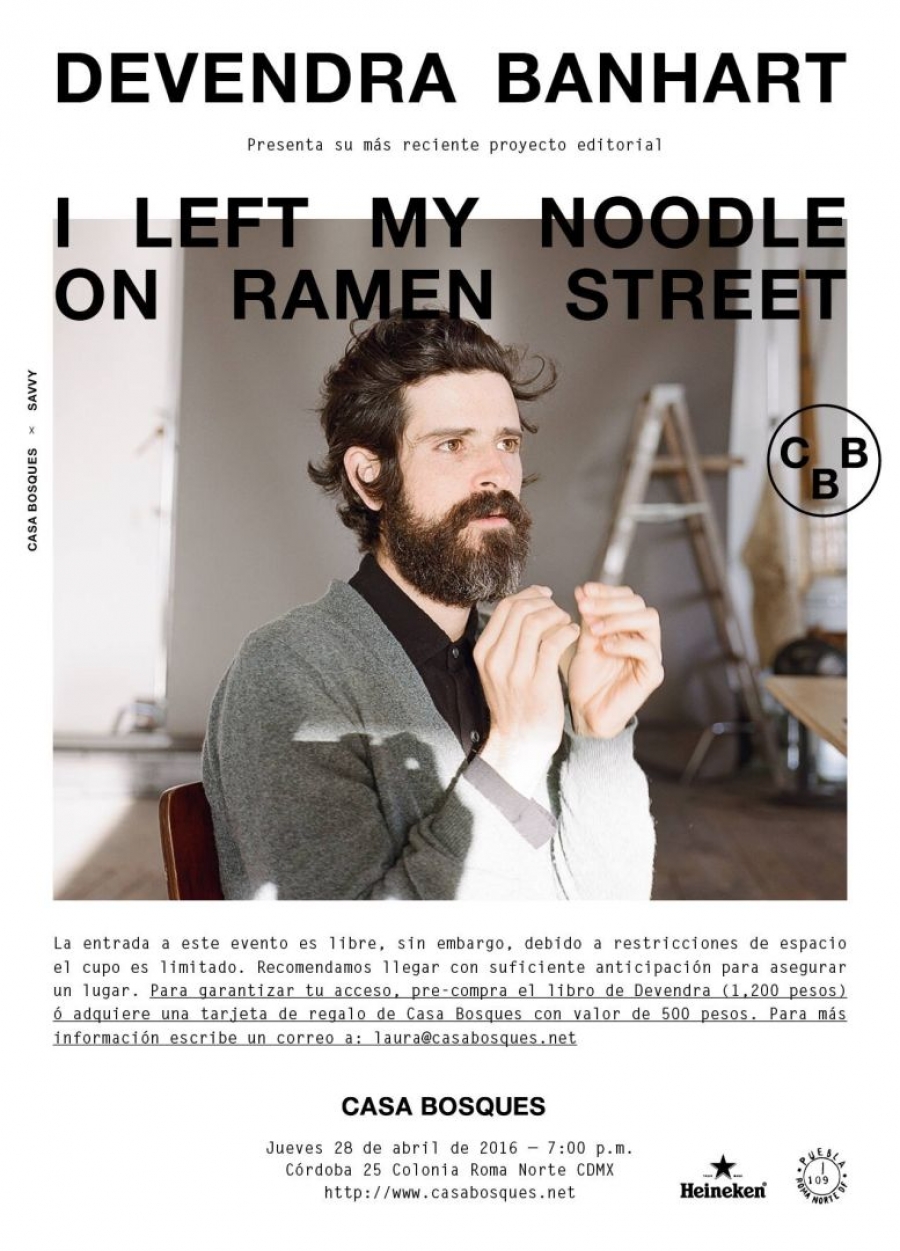 Devendra Banhart presentará su más reciente proyecto editorial en México
